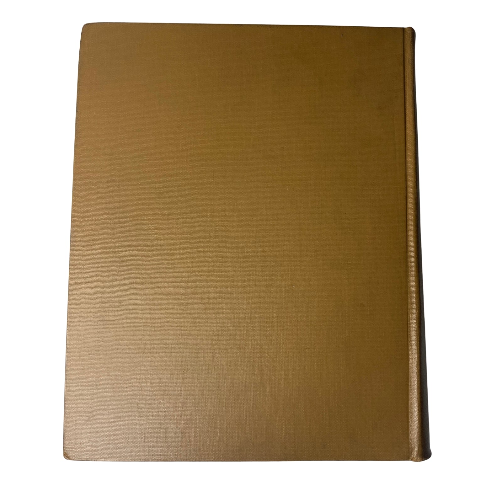 The back cover of Ladies' Home Journal Bound Magazine 1958, displaying the plain brown spine of the bound volume, indicating its vintage style.