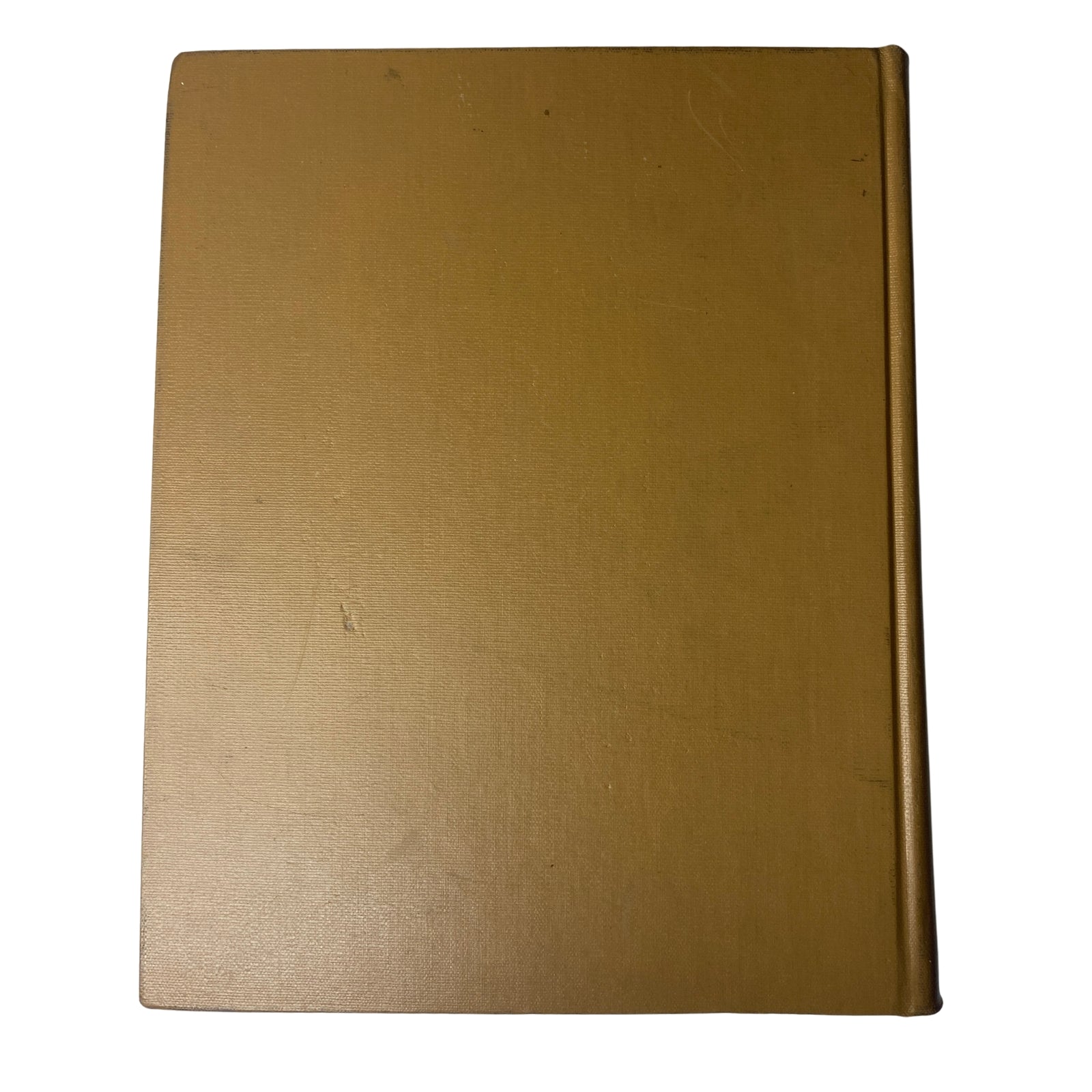 Back cover of Ladies' Home Journal, 1959 bound magazine, featuring a simple gold design, indicating the vintage collection includes all issues from January to December.