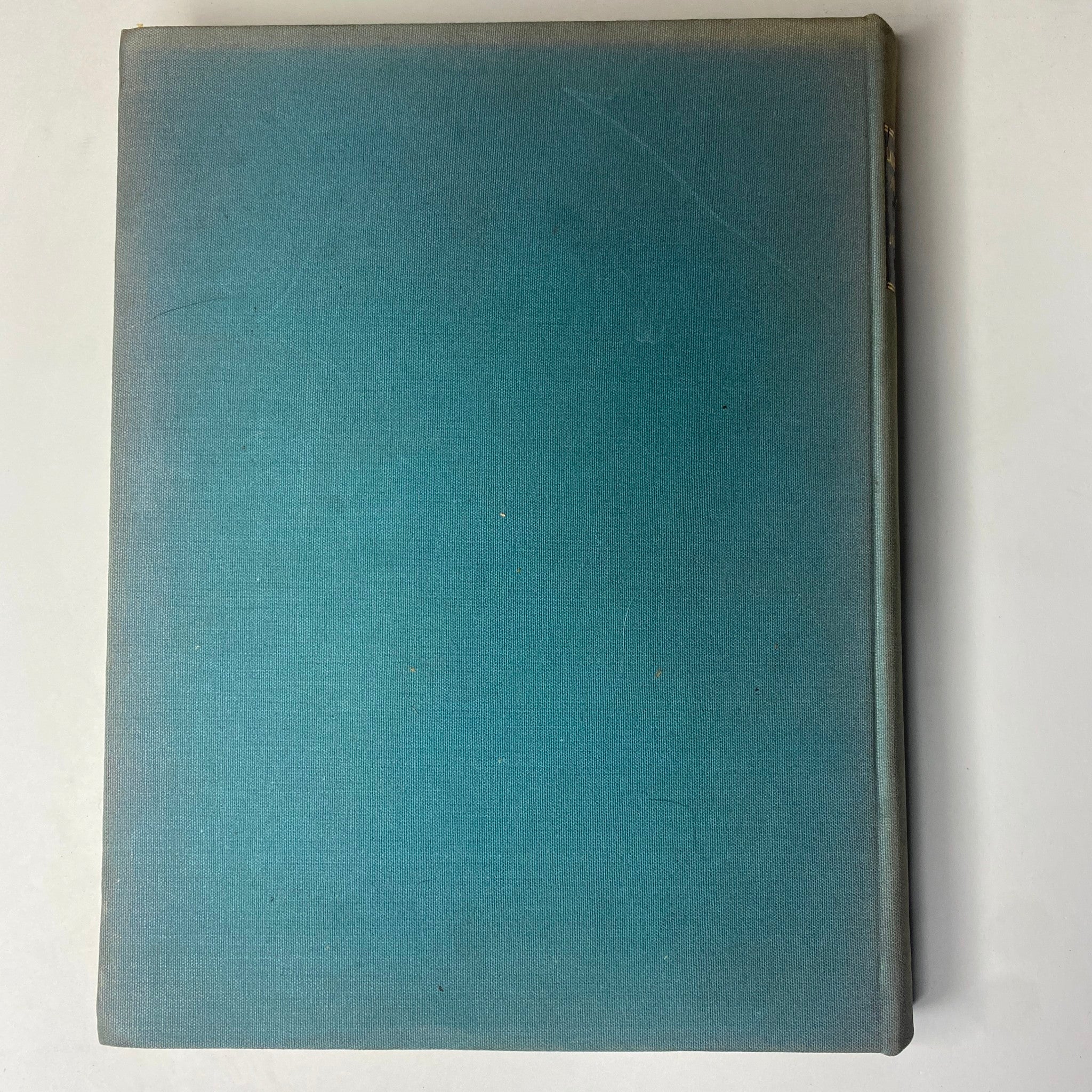 Back cover of the Ladies' Home Journal, showcasing a simple blue fabric texture, typical of a vintage magazine bound edition.