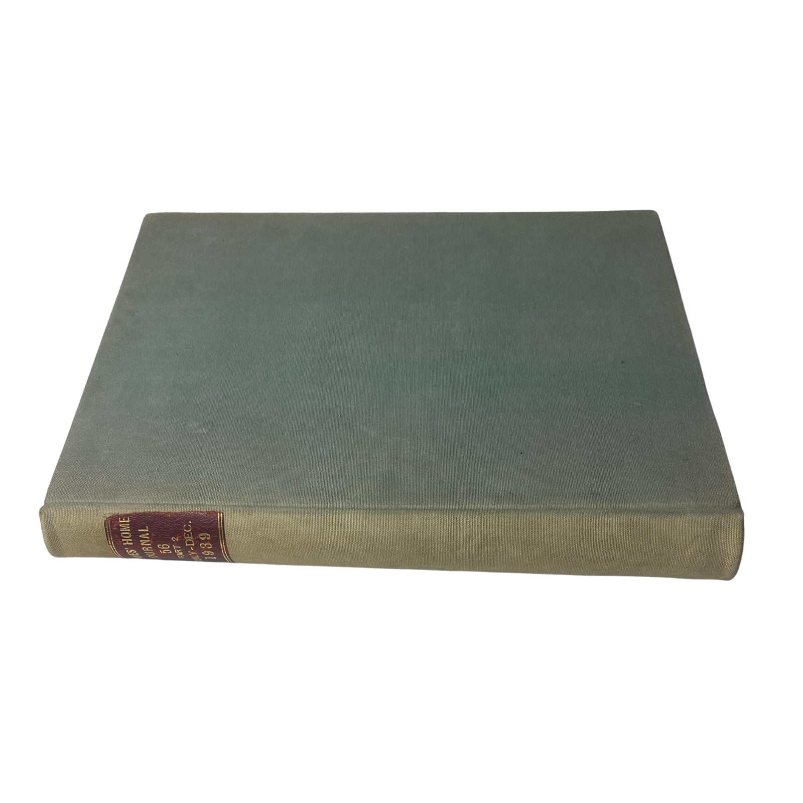 Side view of the Ladies' Home Journal Library Bound Magazine 1939, highlighting the spine detail and good condition.