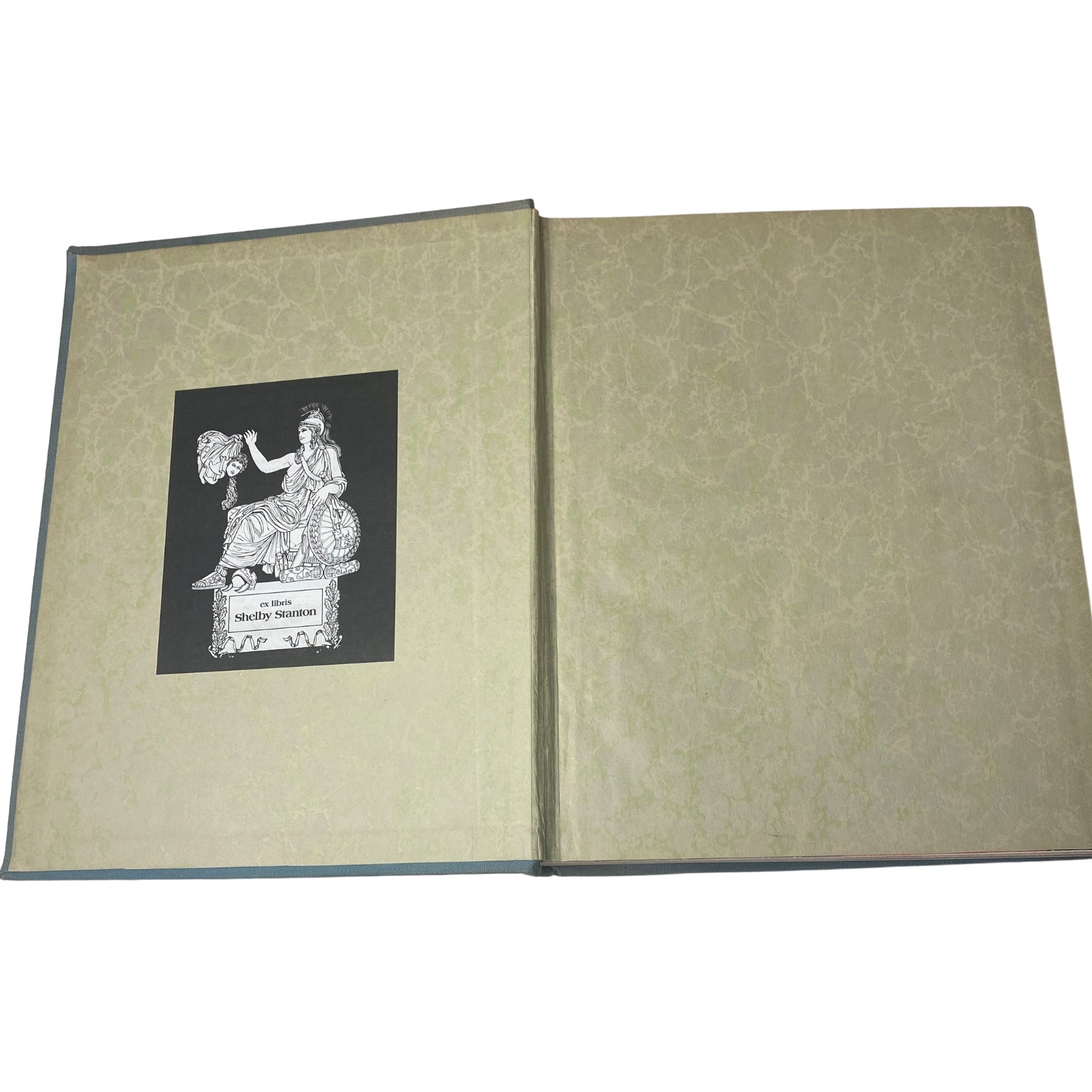 Ladies' Home Journal Library Bound Magazine 1940: Interior view showcasing the decorative endpapers and a detailed label.