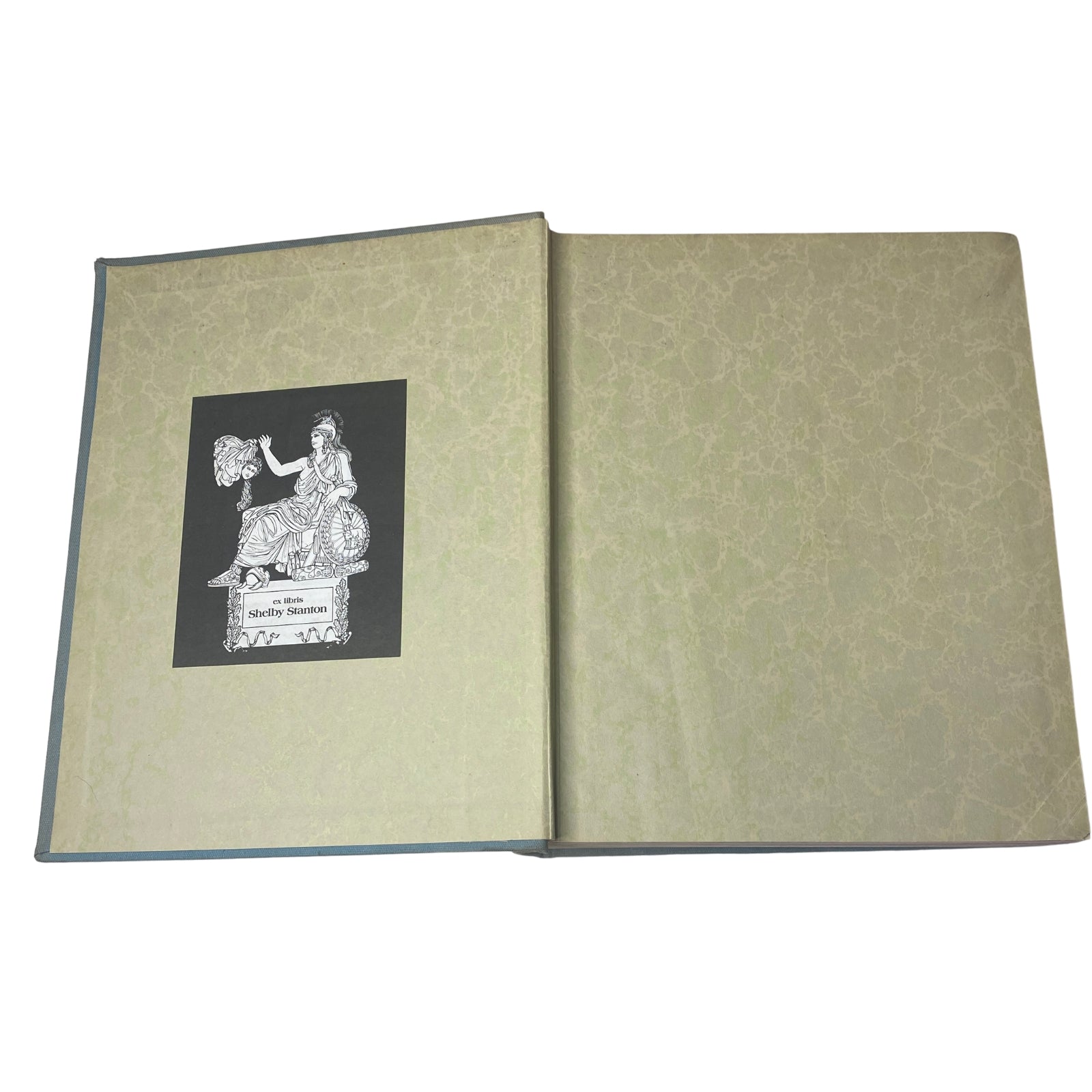 Interior view of the Ladies' Home Journal Library Bound Magazine 1940, featuring a decorative label page, illustrating its age and unique design.