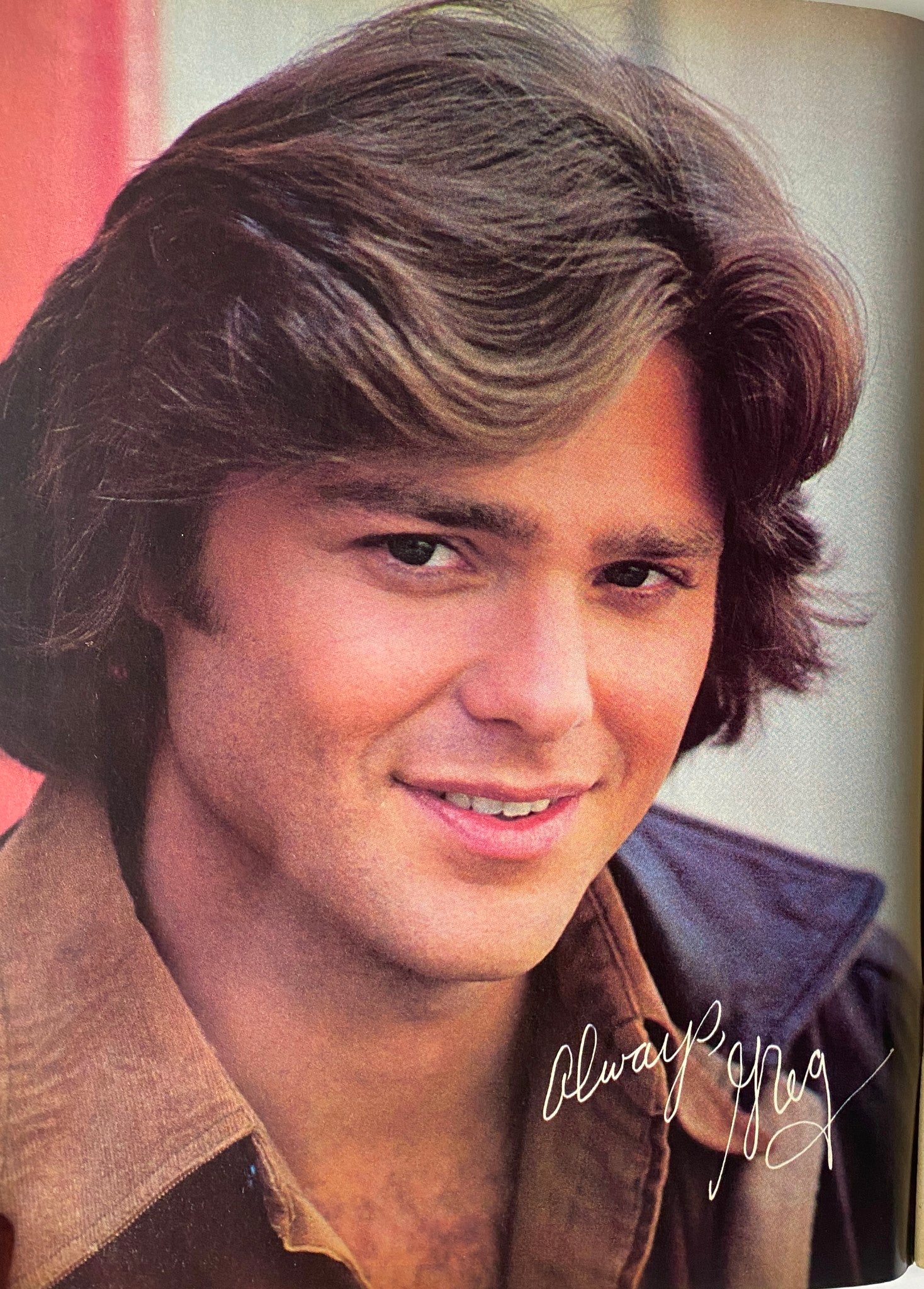 Image from Tiger Beat Magazine June 1980 featuring Scott Baio, showcasing his charming smile and signature. Perfect for collectors of vintage memorabilia and fans of 1980s pop culture.