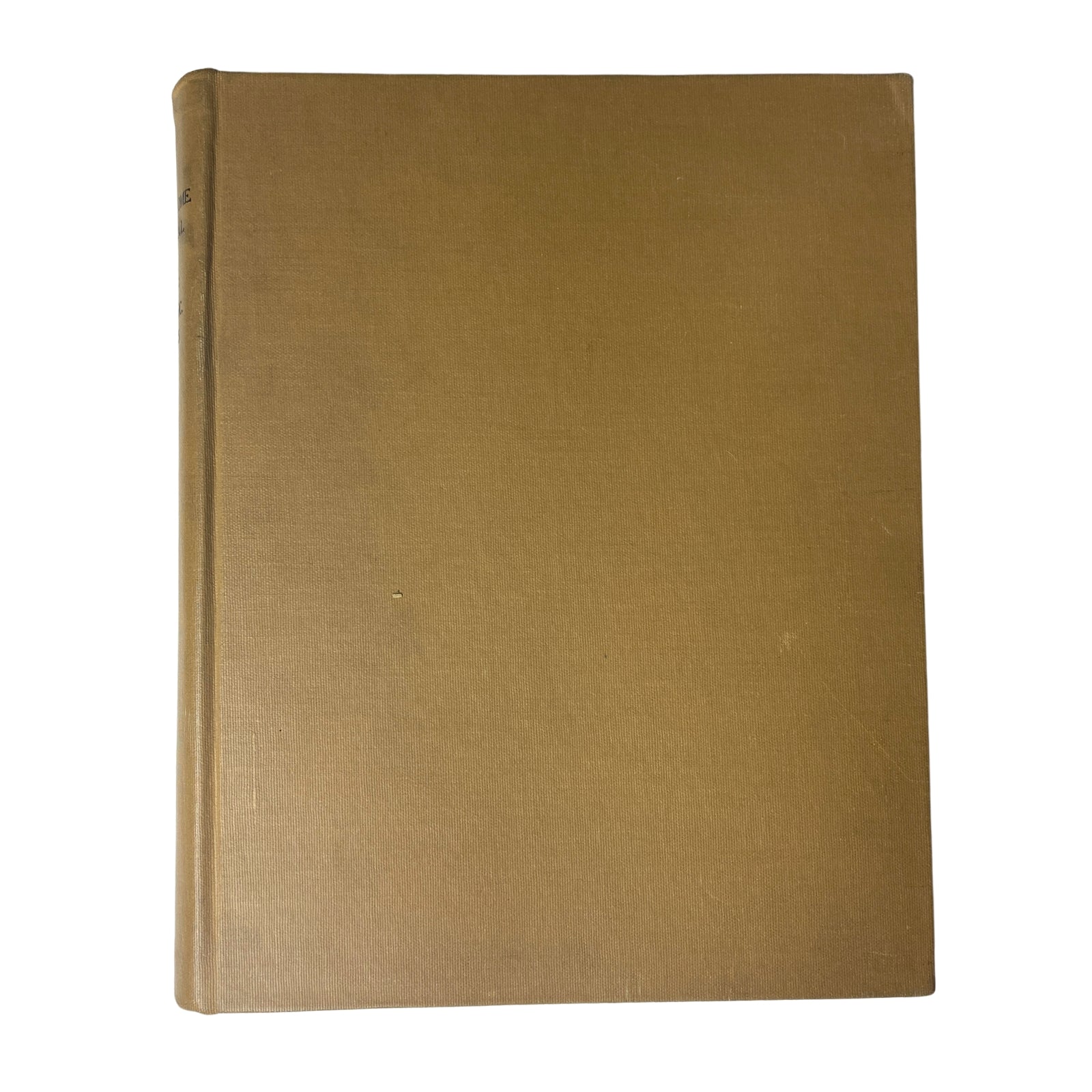 Another view of the solid brown cover of the Ladies' Home Journal Library Bound Magazine for 1955, showcasing its traditional binding.
