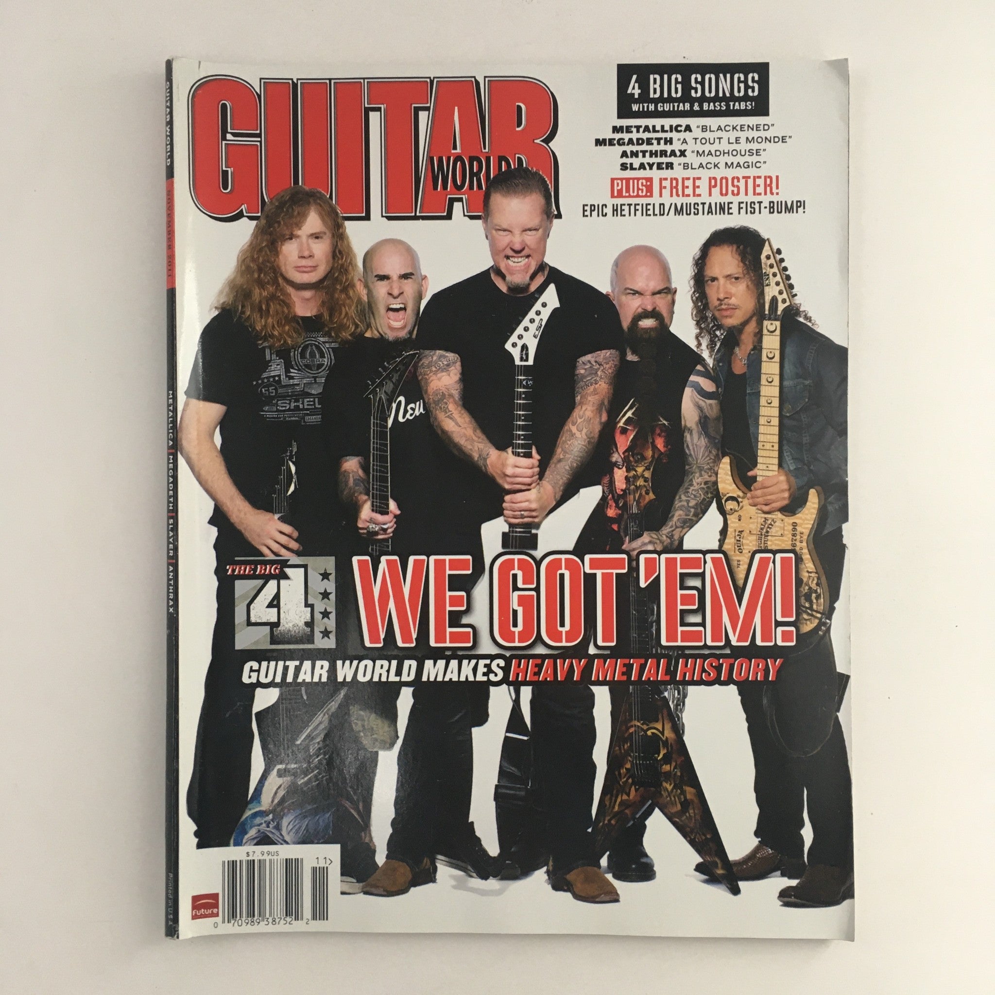 Guitar World Magazine November 2011 Kirk Hammett & Kerry King, No Label