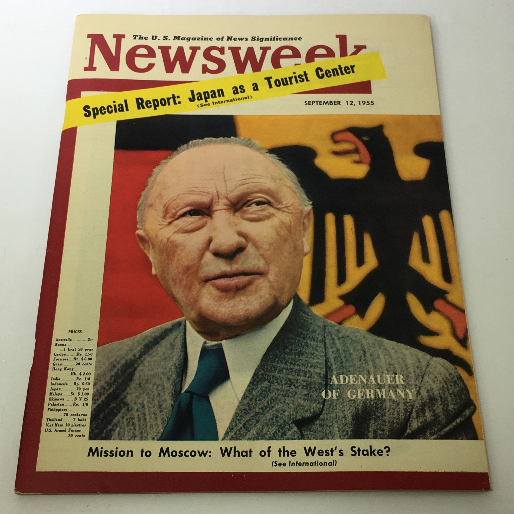 VTG Newsweek Magazine September 12 1955 - Konrad Adenauer of Germany / No Label