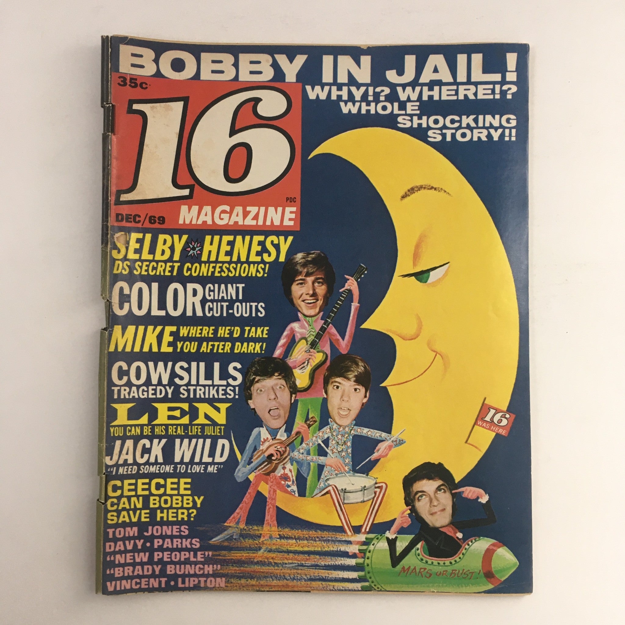 16 Magazine December 1969 Jack Wild & Cee Cee & Bobby Sherman, No Label