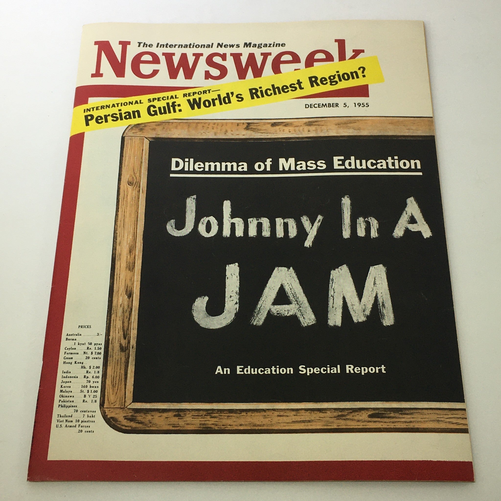 VTG Newsweek Magazine December 5 1955 - Mass Education Special Report No Label