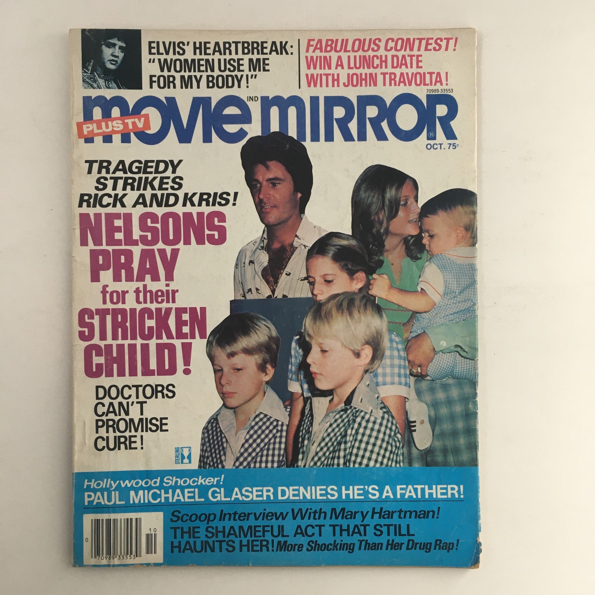 Movie Mirror Magazine October 1976 Elvis Presley & Paul Michael Glaser No Label