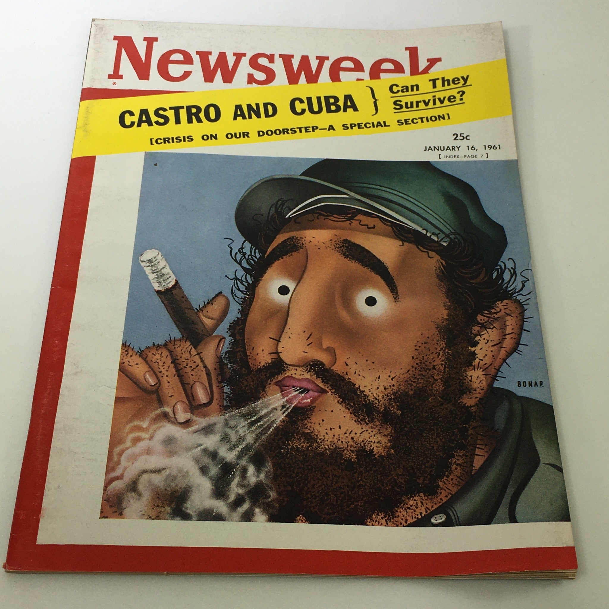 VTG Newsweek Magazine January 16 1961 - Castro and Cuba / Newsstand / No Label