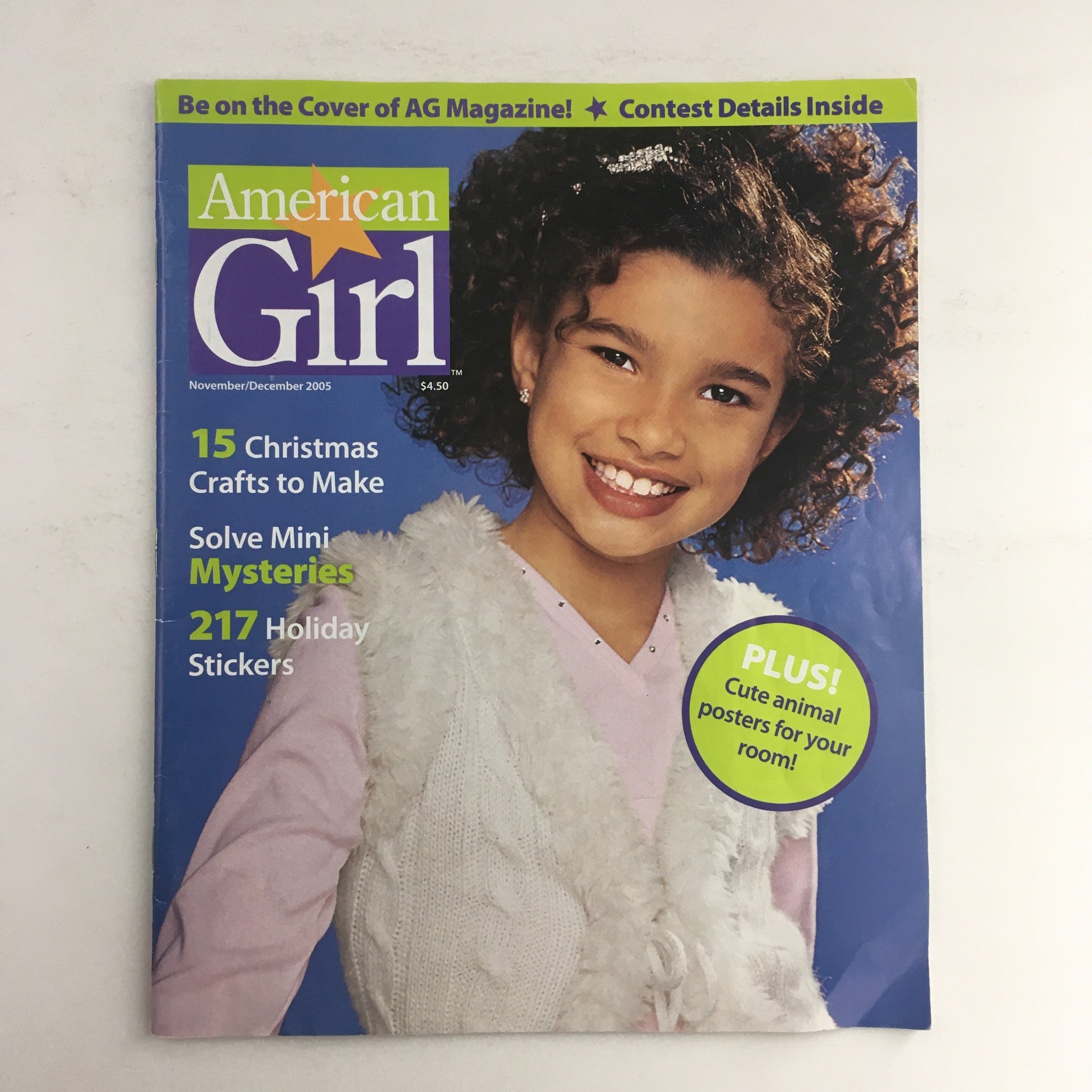 American Girl Magazine November 2005 Mini Mysteries, W Poster Stickers No Label