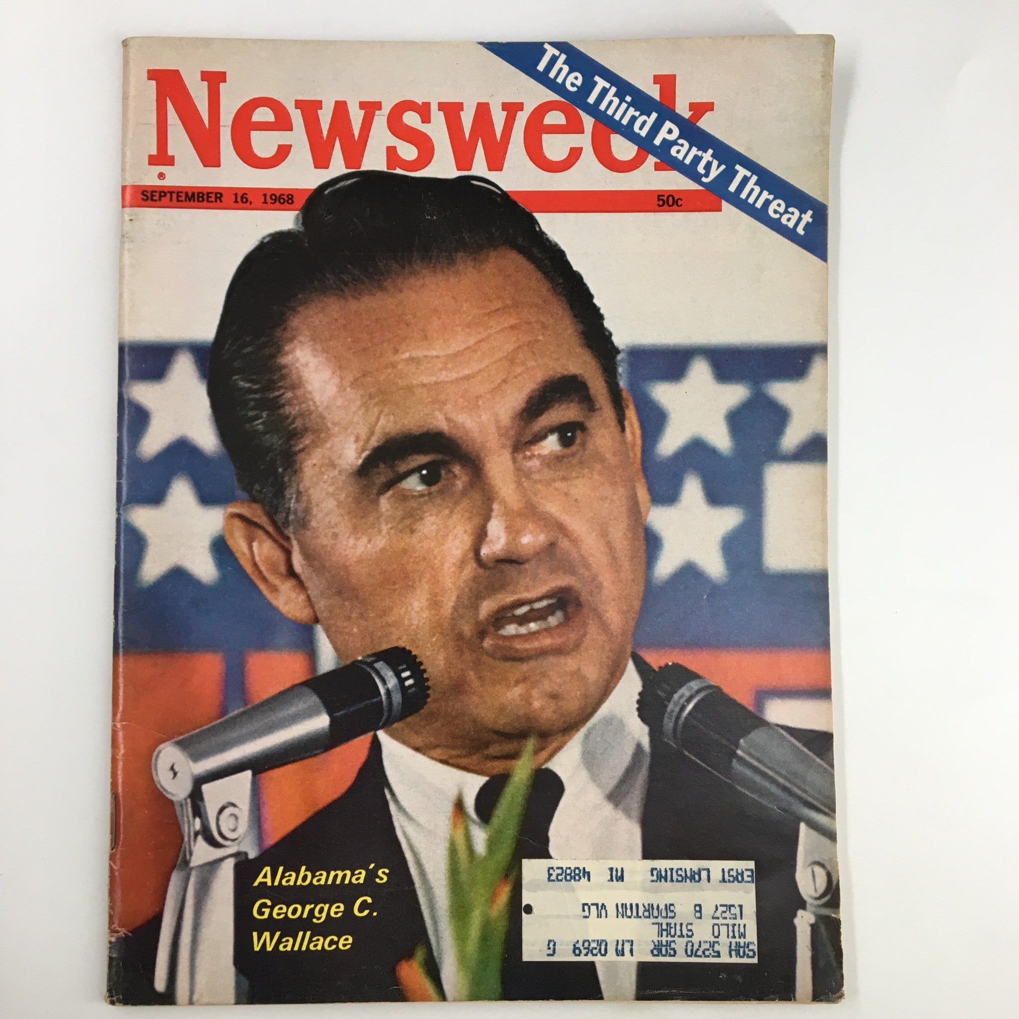 VTG Newsweek Magazine September 16 1968 Alabama's George C. Wallace