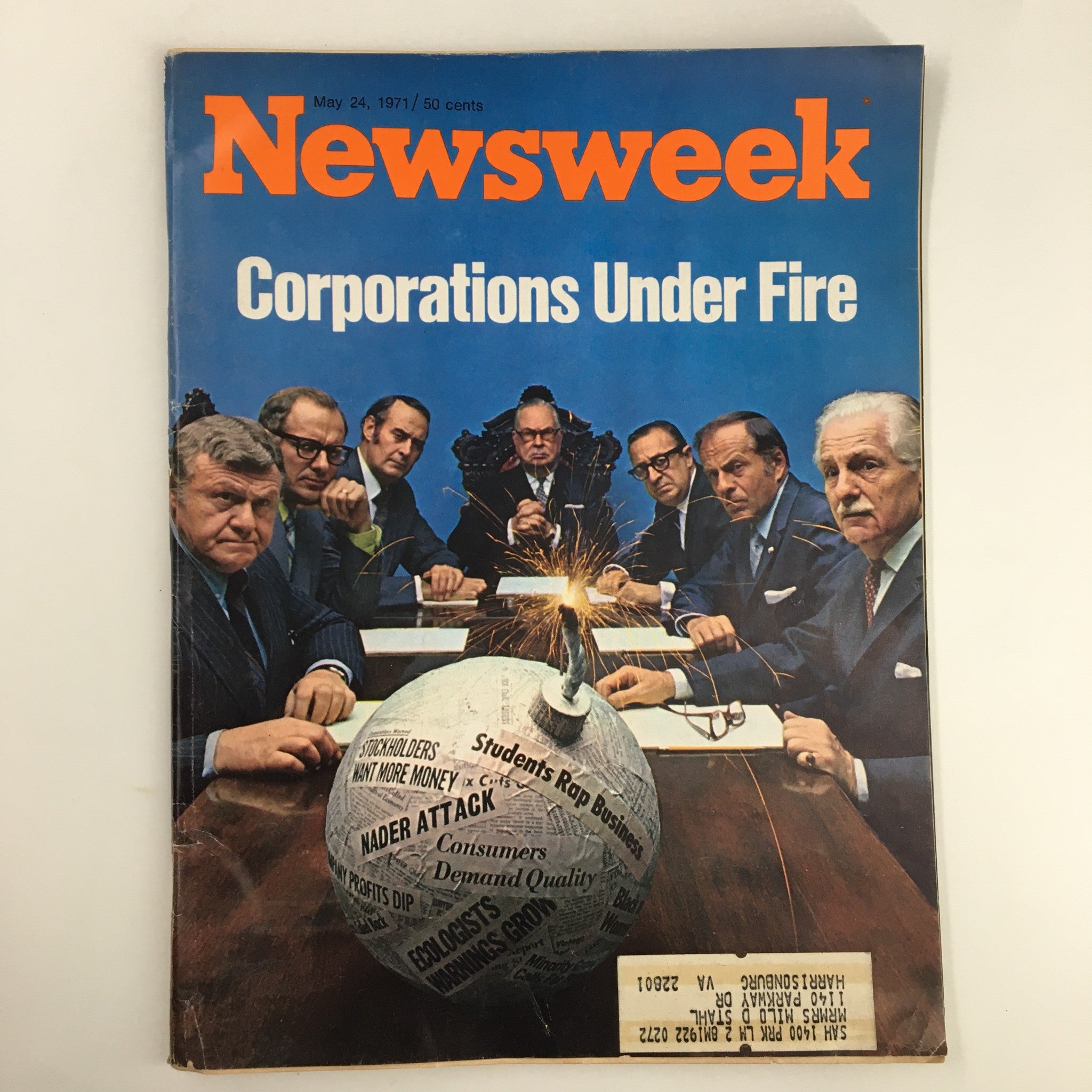 VTG Newsweek Magazine May 24 1971 Corporations Under Fire, Students Rap Business