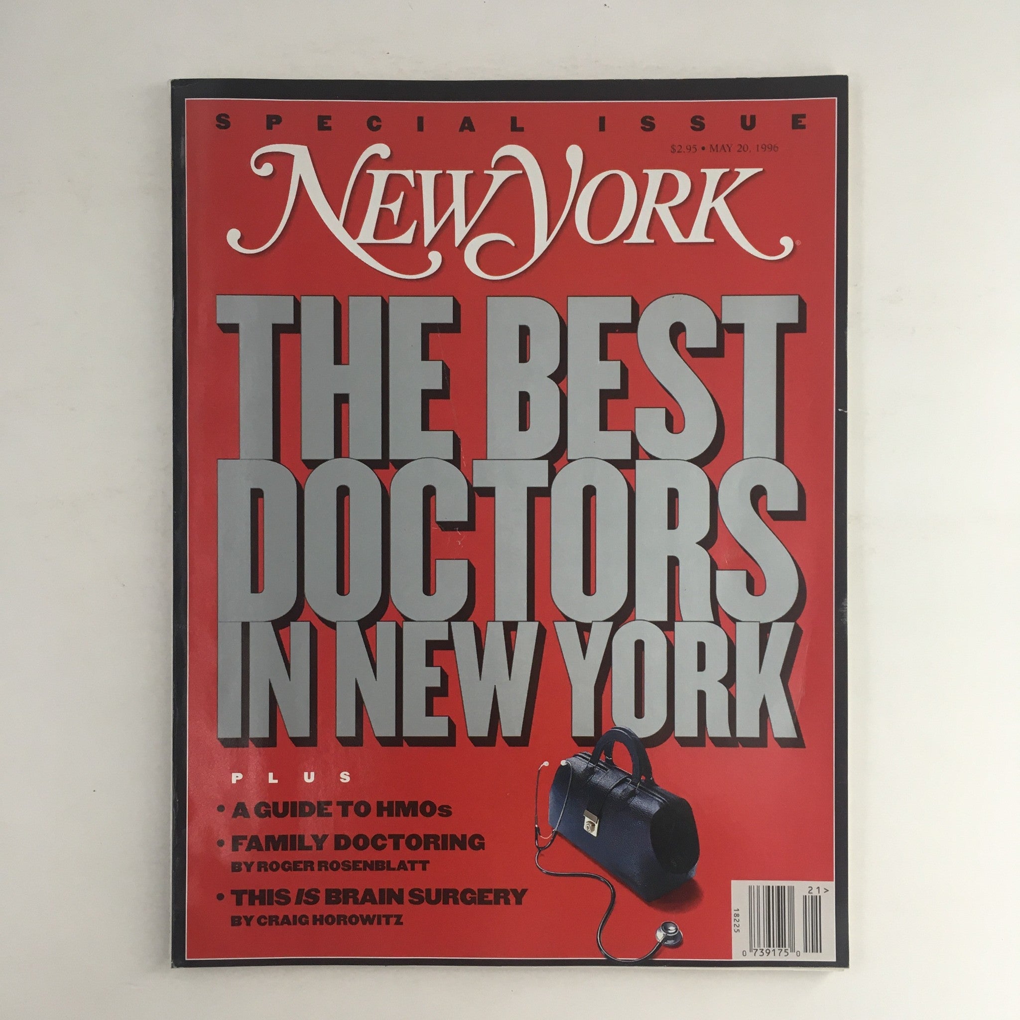 New York Magazine May 20 1996 The Best Doctors in New York, No Label VG