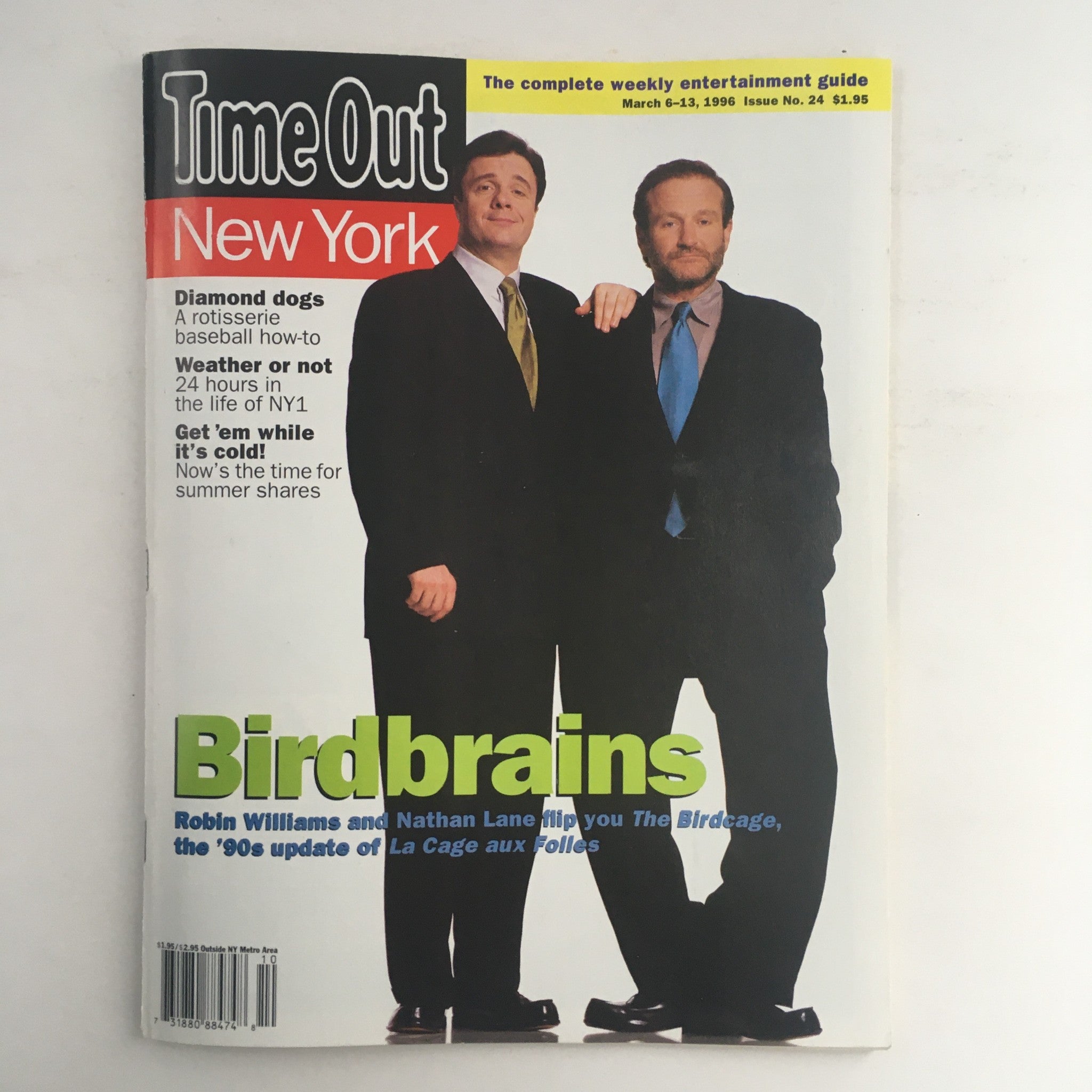 Time Out New York Magazine May 6 1996 Robin Williams & Nathan Lane, No Label VG