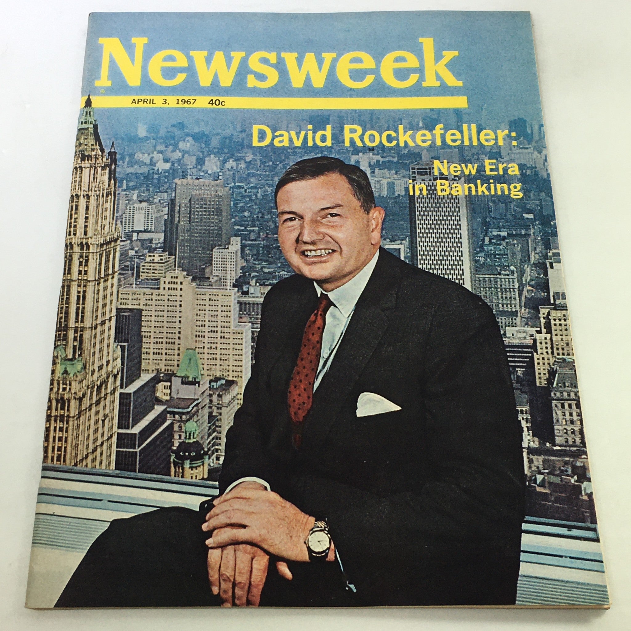 VTG Newsweek Magazine April 3 1967 - David Rockefeller / Newsstand / No Label