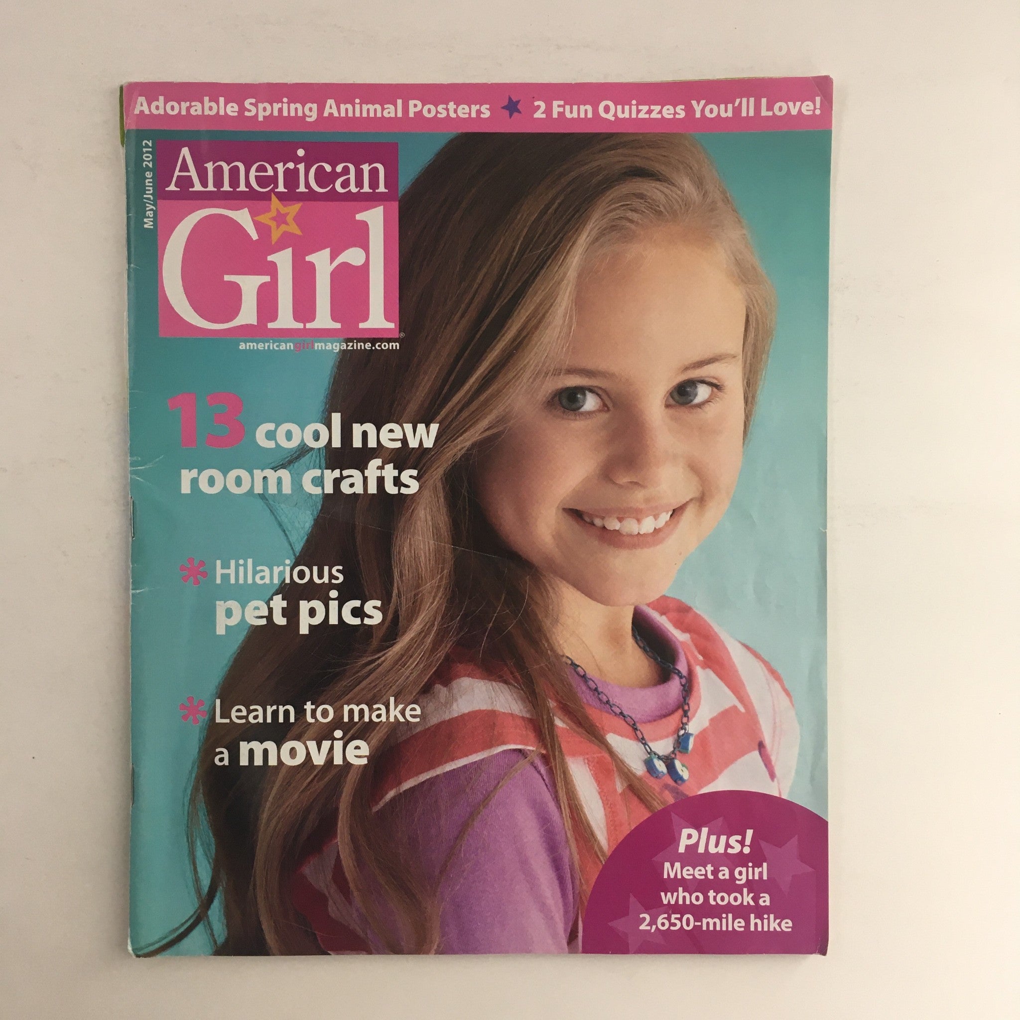 American Girl Magazine May 2012 Hilarious Pet Pics & Cool Room Crafts, w Poster