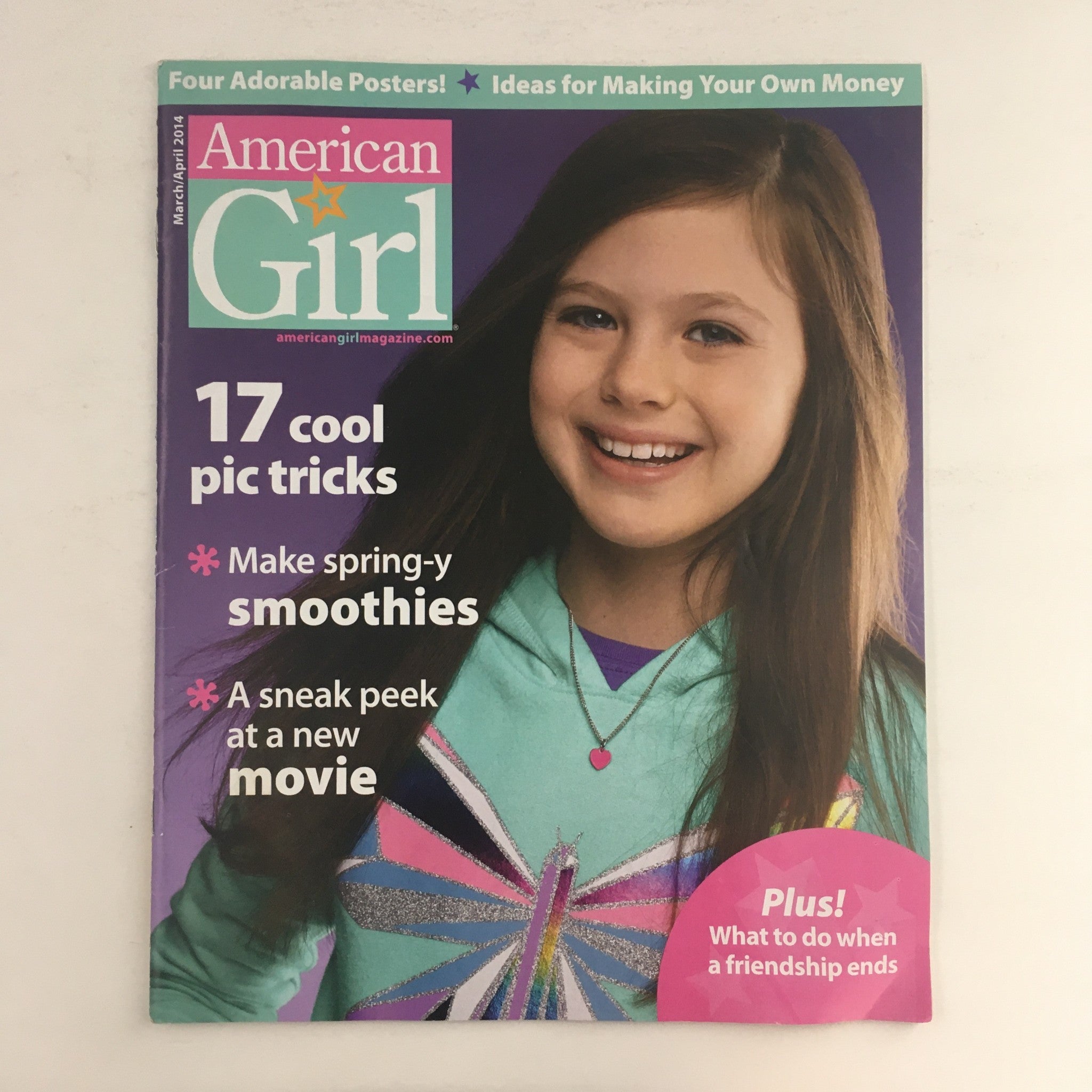 American Girl Magazine March 2014 Make Spring Smoothies, w Coloring Page