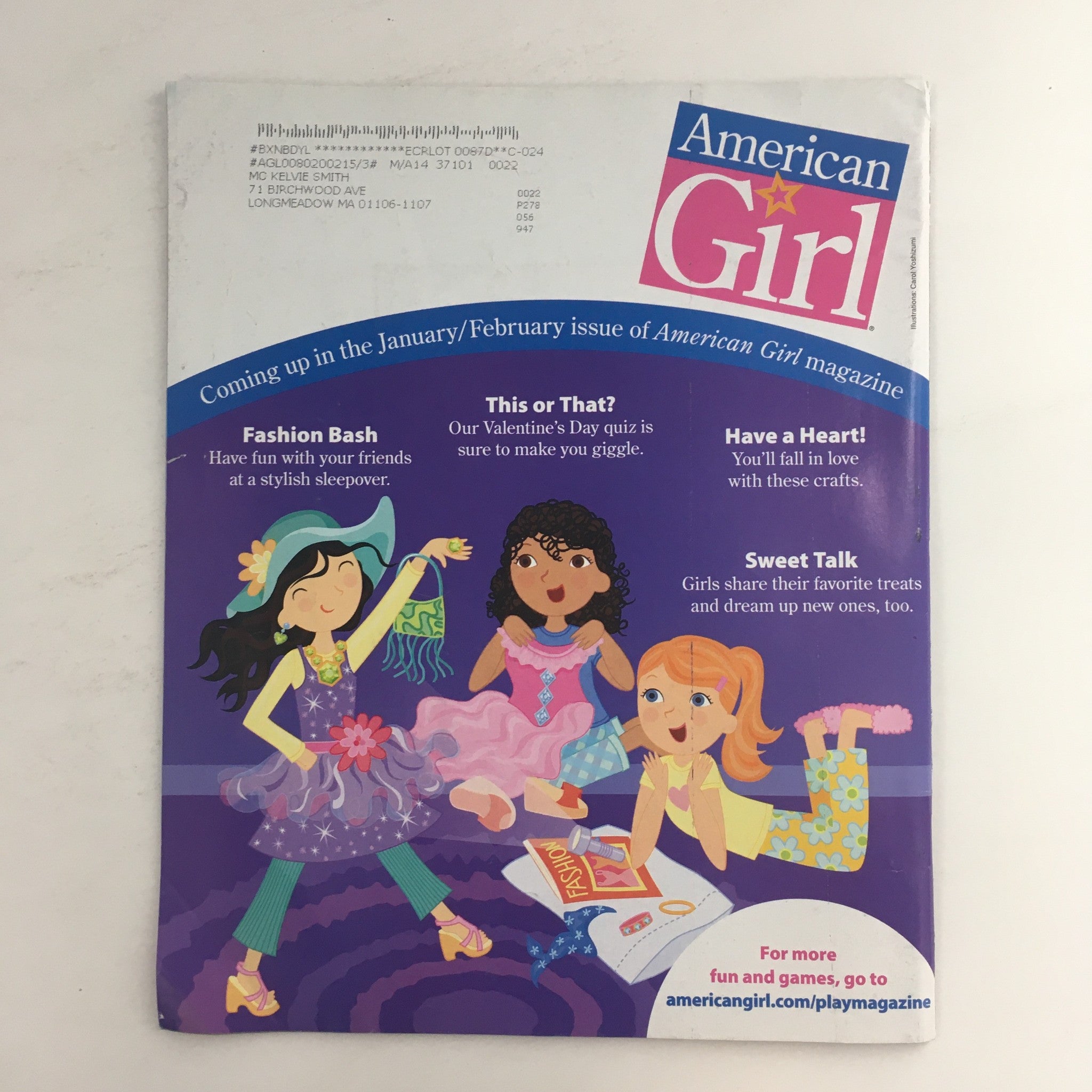 American Girl Magazine November 2013 How To Survive The Mall, w Poster