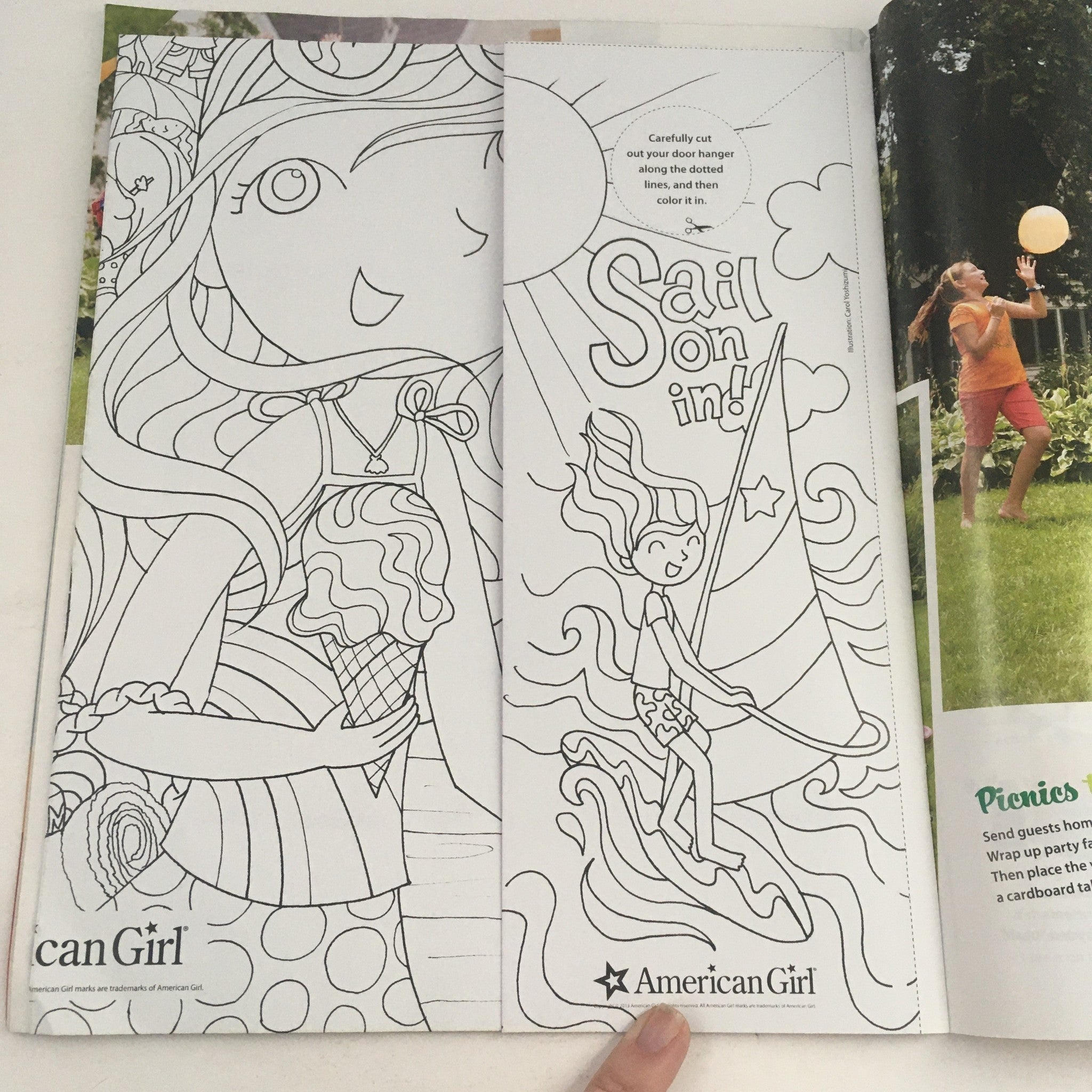 American Girl Magazine July 2013 Tips For Packing A Suitcase, w Coloring Page