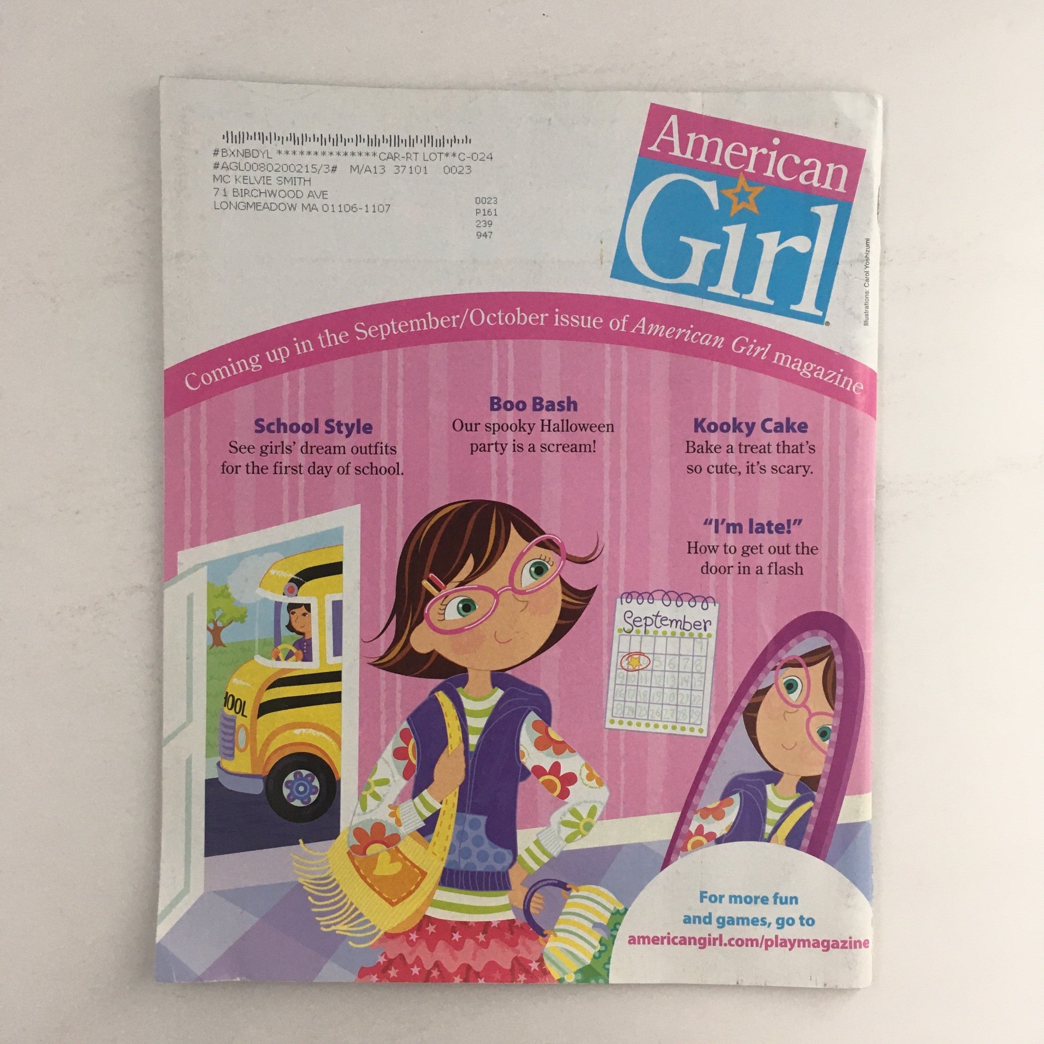 American Girl Magazine July 2012 Throw An Ocean Party, w Coloring Page