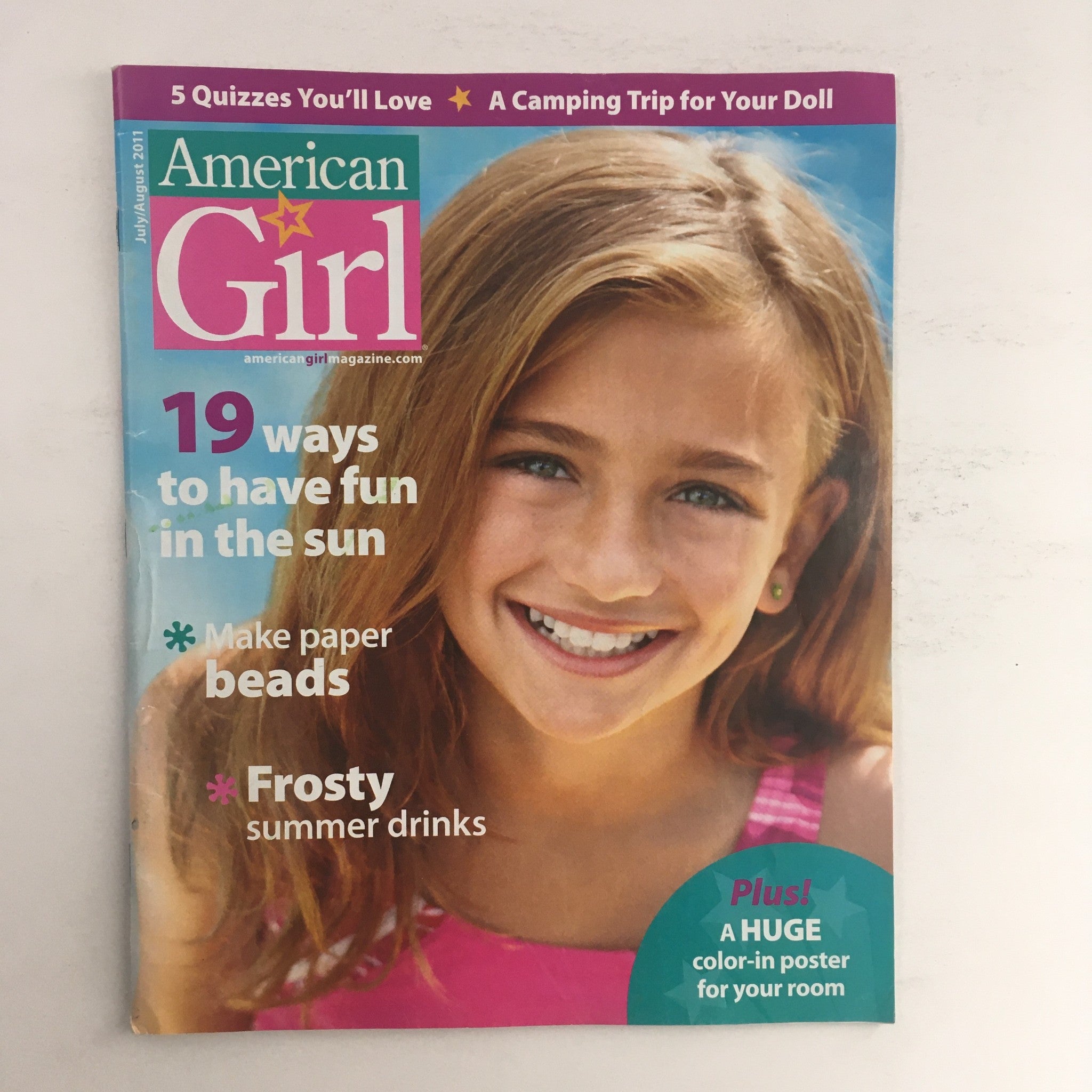 American Girl Magazine July 2011 A Camping Trip For Your Doll, No Poster