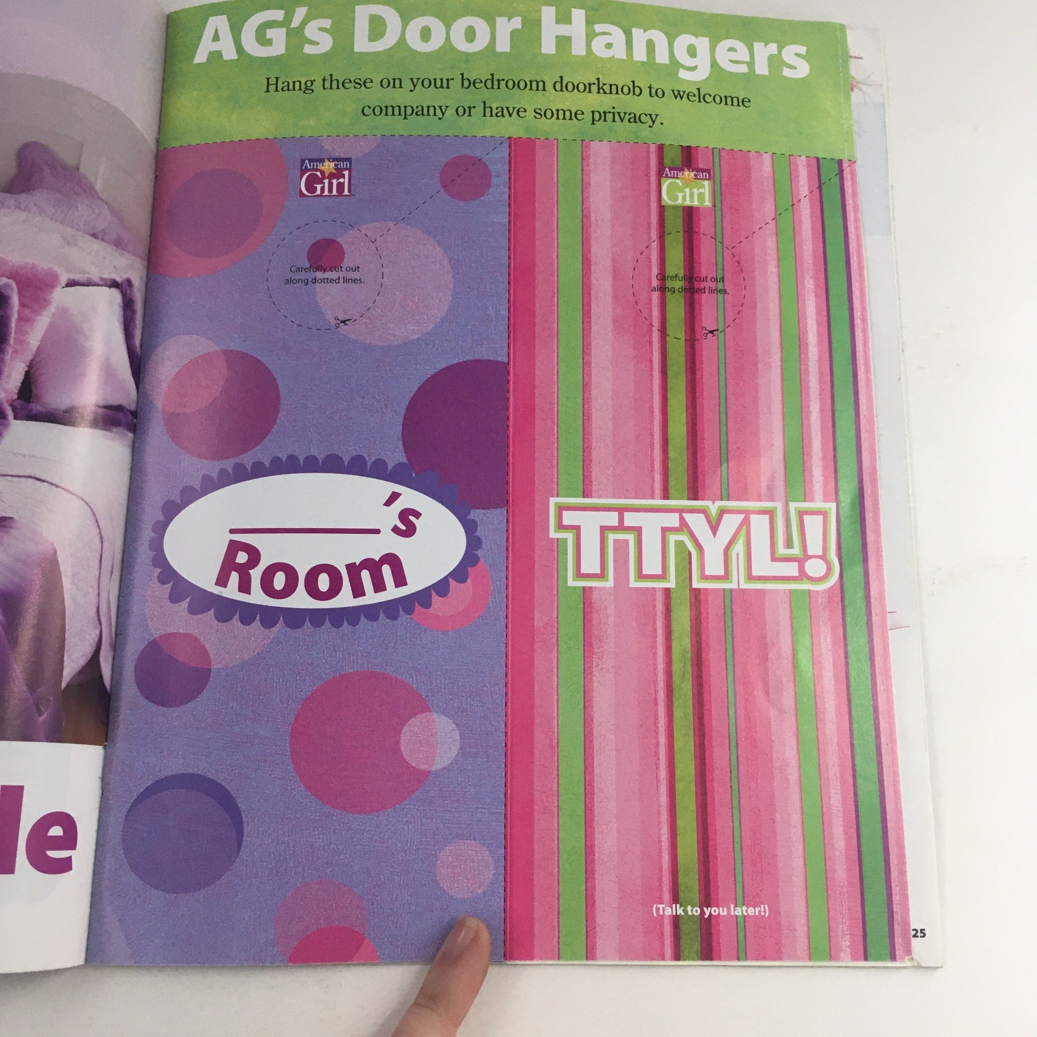 American Girl Magazine May 2005 Redo Your Room With Cool Crafts, w Door Hanger