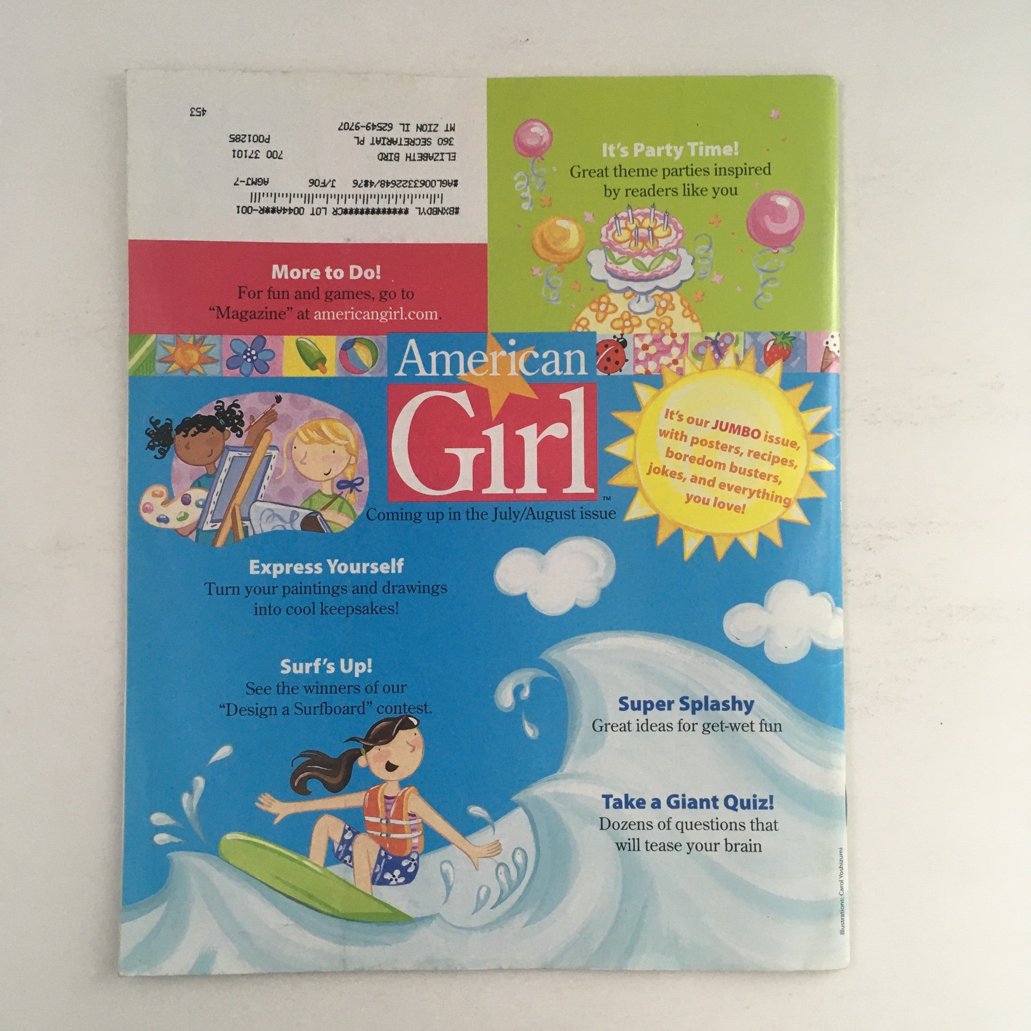 American Girl Magazine May 2005 Redo Your Room With Cool Crafts, w Door Hanger