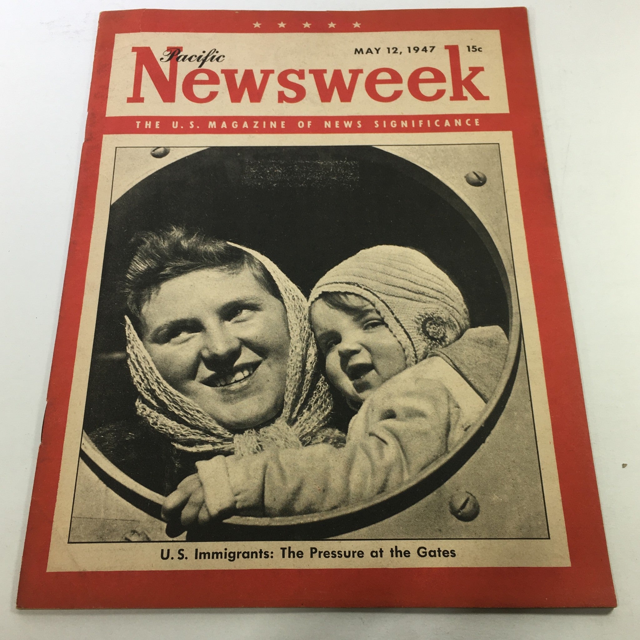 VTG Newsweek Magazine May 12 1947 - U.S. Immigrants / Pacific / No Label