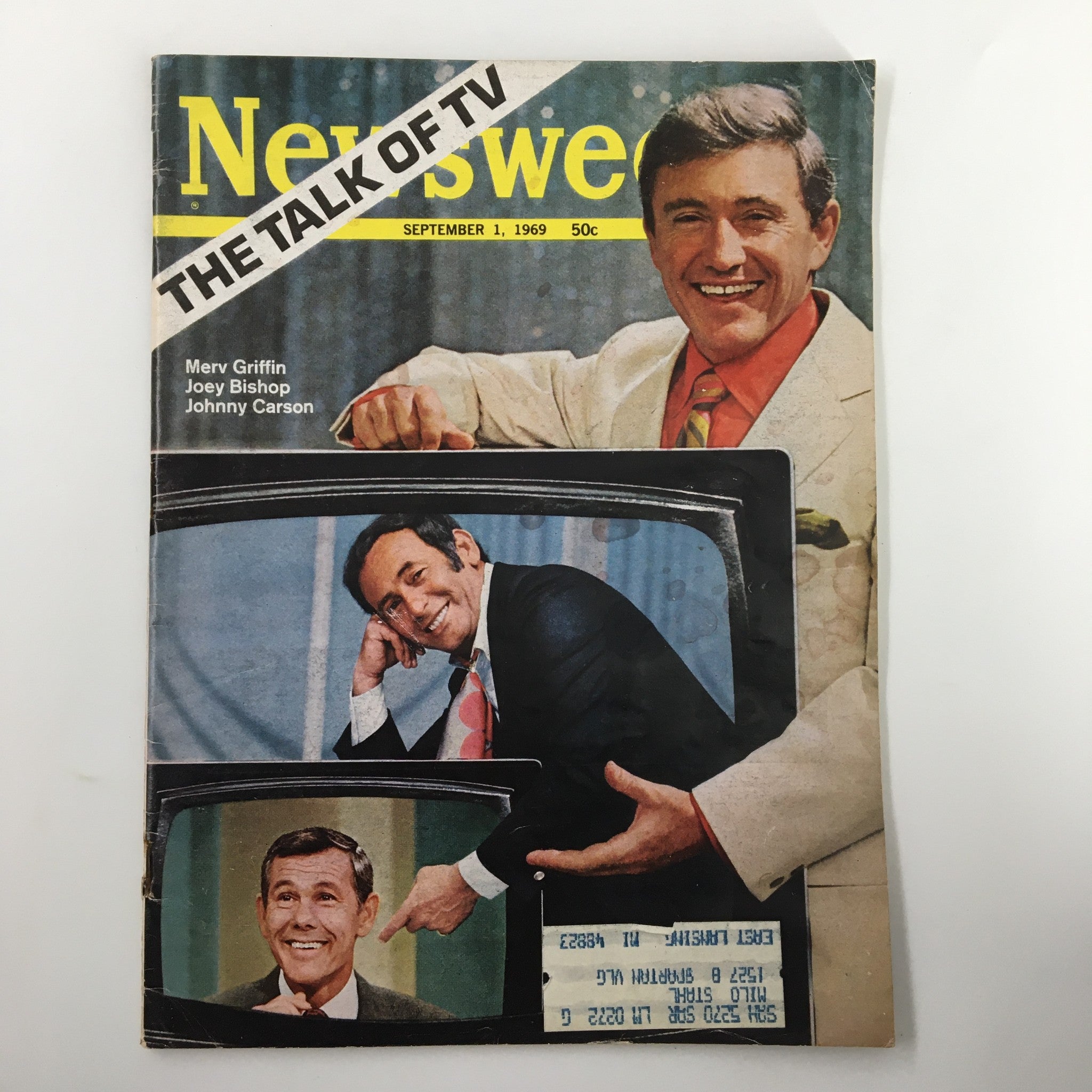 VTG Newsweek Magazine September 1 1969 Merv Griffin, Joey Bishop, Johnny Carson