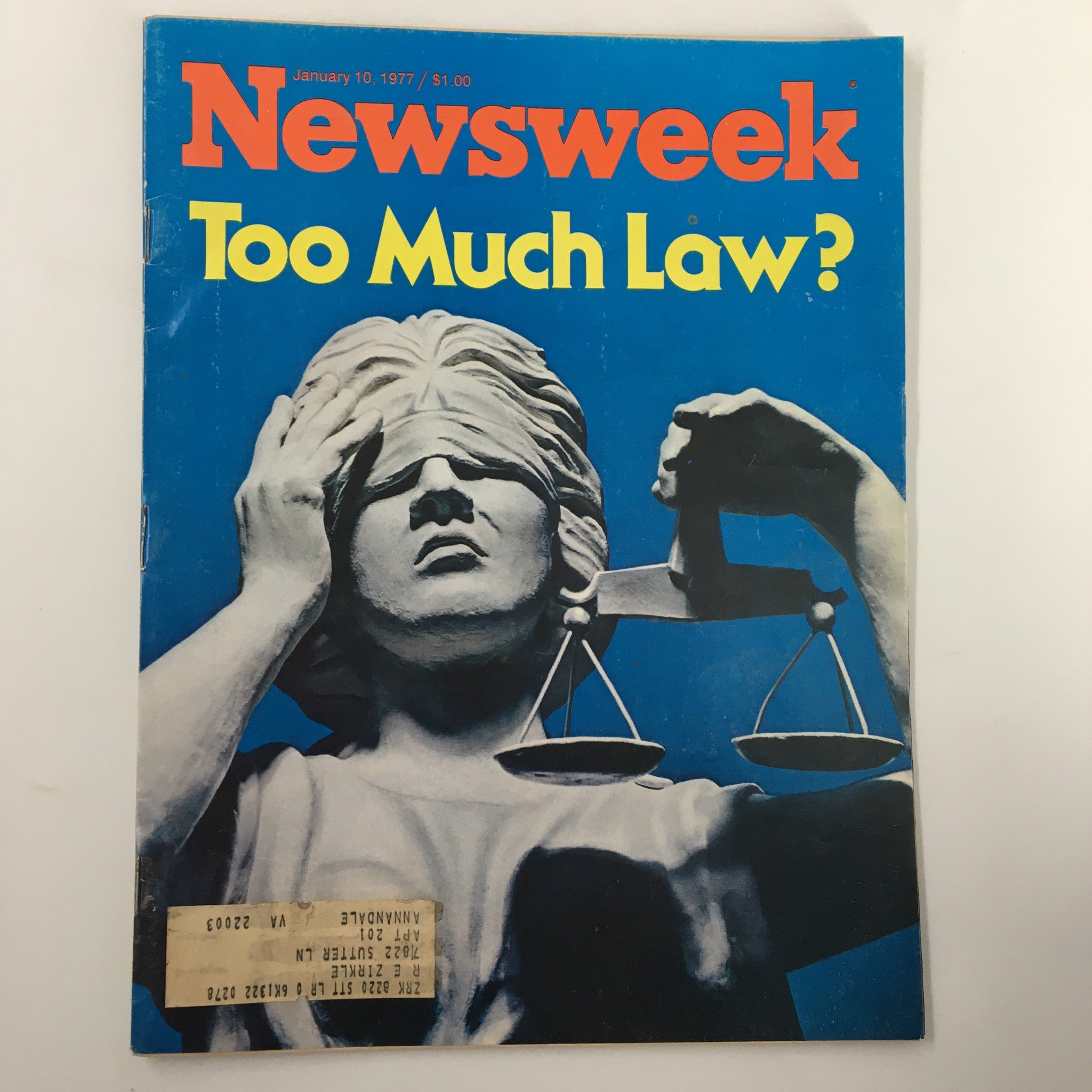 VTG Newsweek Magazine January 10 1977 Too Much Law, Argo Merchant Oil Spill