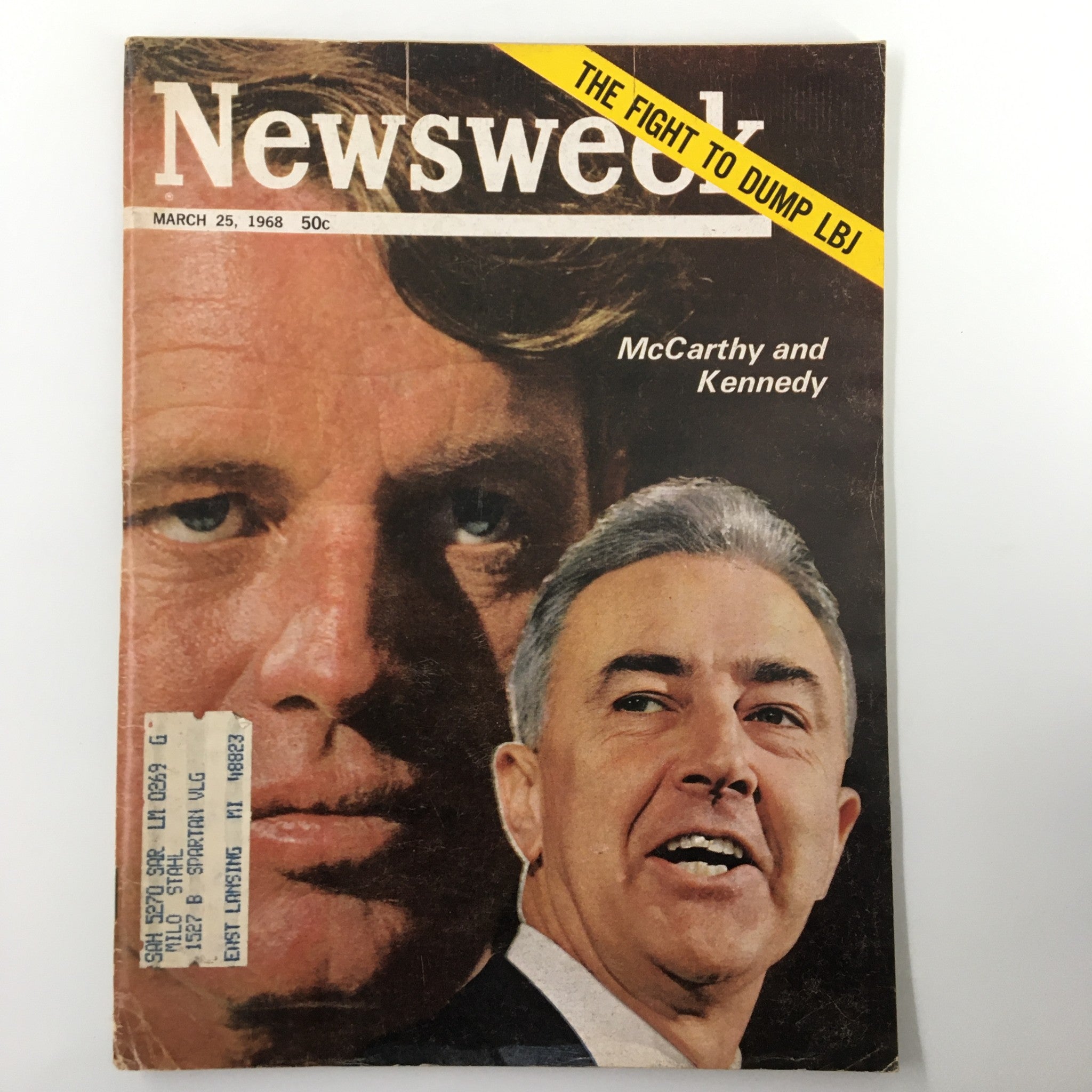 VTG Newsweek Magazine March 25 1968 Eugene McCarthy and Robert Kennedy