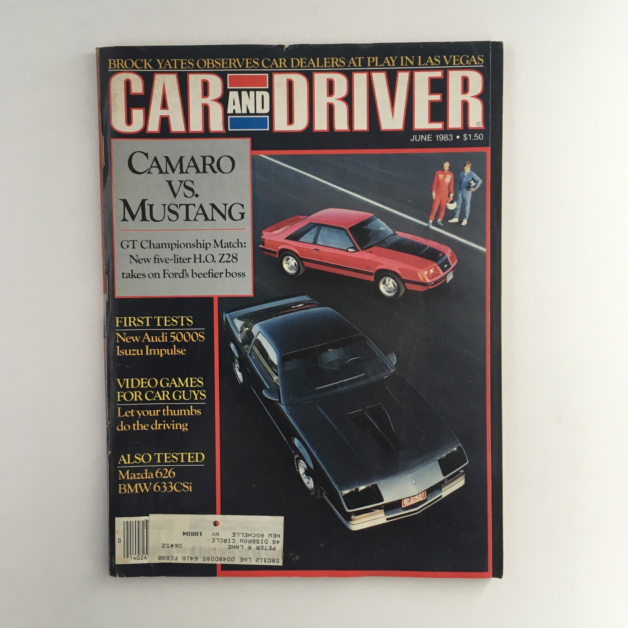 Car and Driver Magazine June 1983 Camaro vs Mustang GT Championship Match