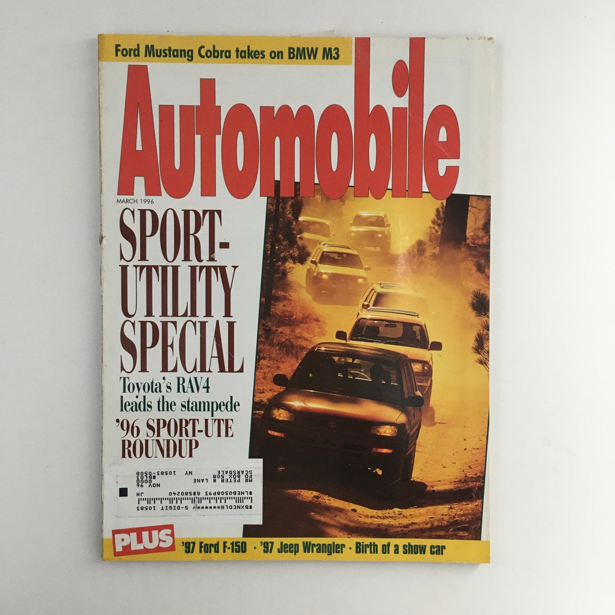 Automobile Magazine March 1996 Sport-Utility Toyota Rav-4 & Sport-UTE Roundup