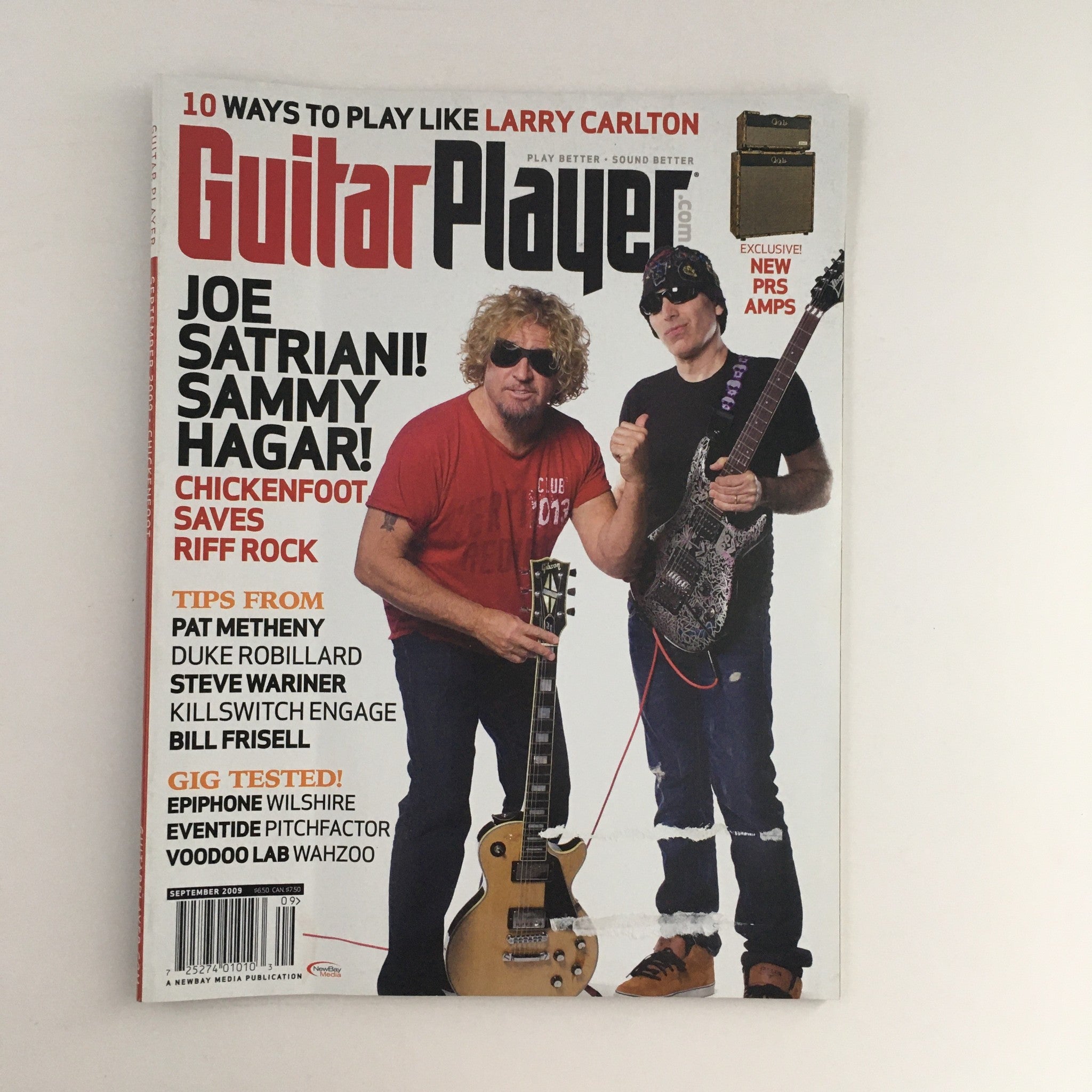 Guitar Player Magazine September 2009 Joe Satriani & Sammy Hagar & Larry Carlton