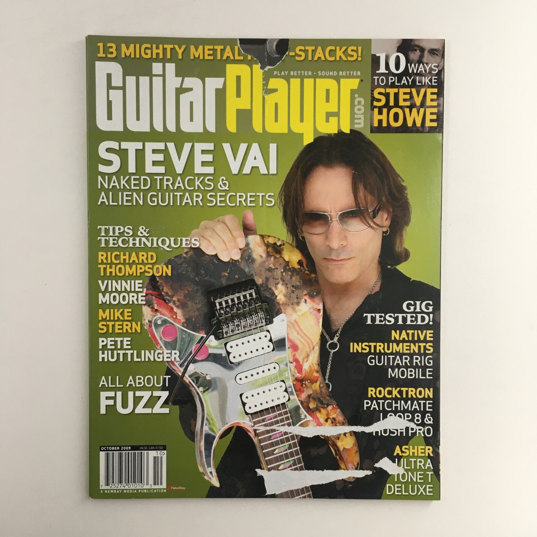 Guitar Player Magazine October 2009 Steve Vai & Richard Thompson & Vinnie Moore