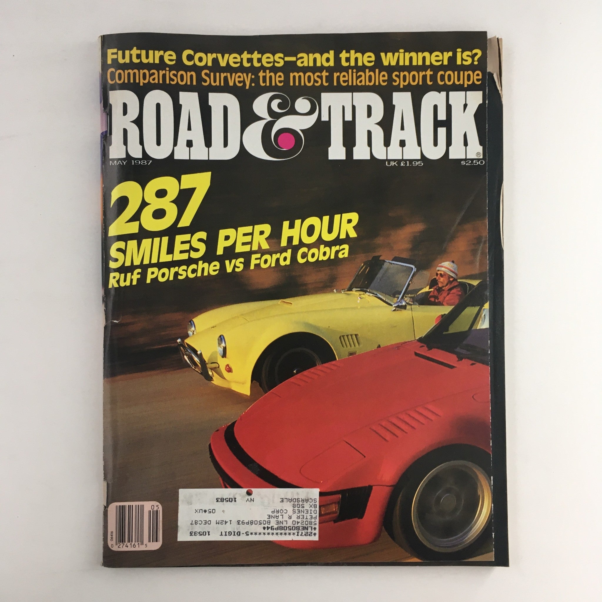 Car and Driver Magazine May 1987 Ruf Porsche & Ford Cobra & The Future Corvette