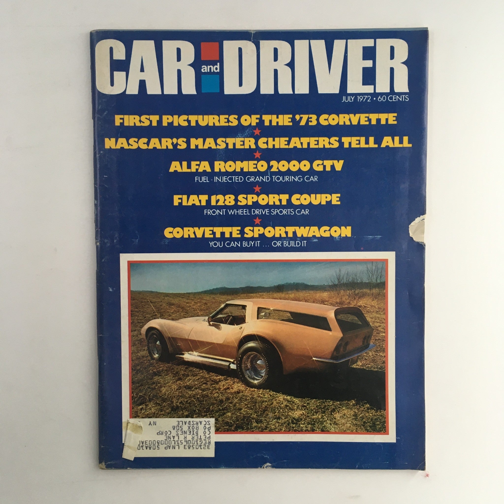 Car and Driver Magazine July 1972 Alfa Romeo 2000 GTV, Fiat 128 Sport Coupe