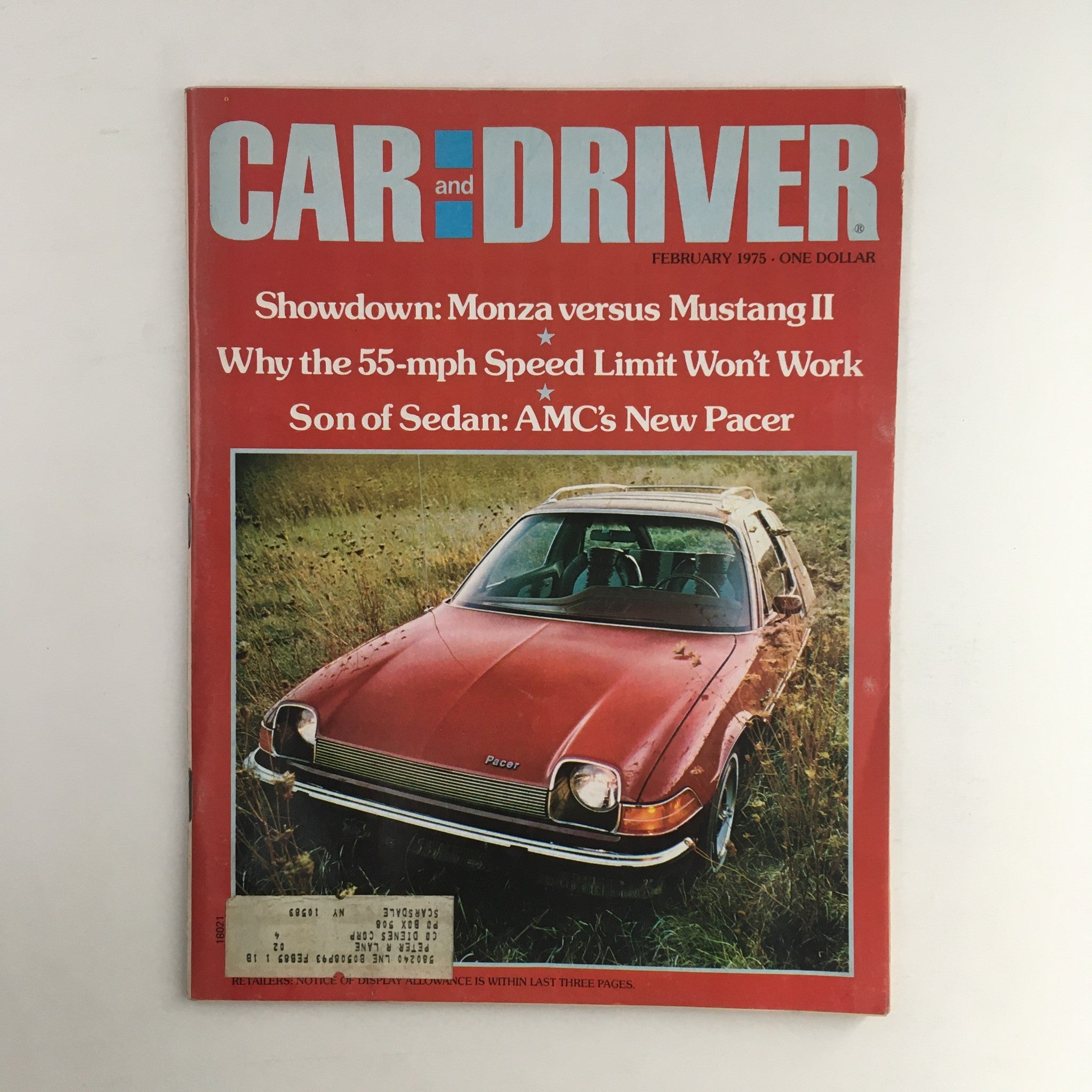 Car and Driver Magazine February 1975 Monza vs Mustang II, AMC New Pacer Sedan