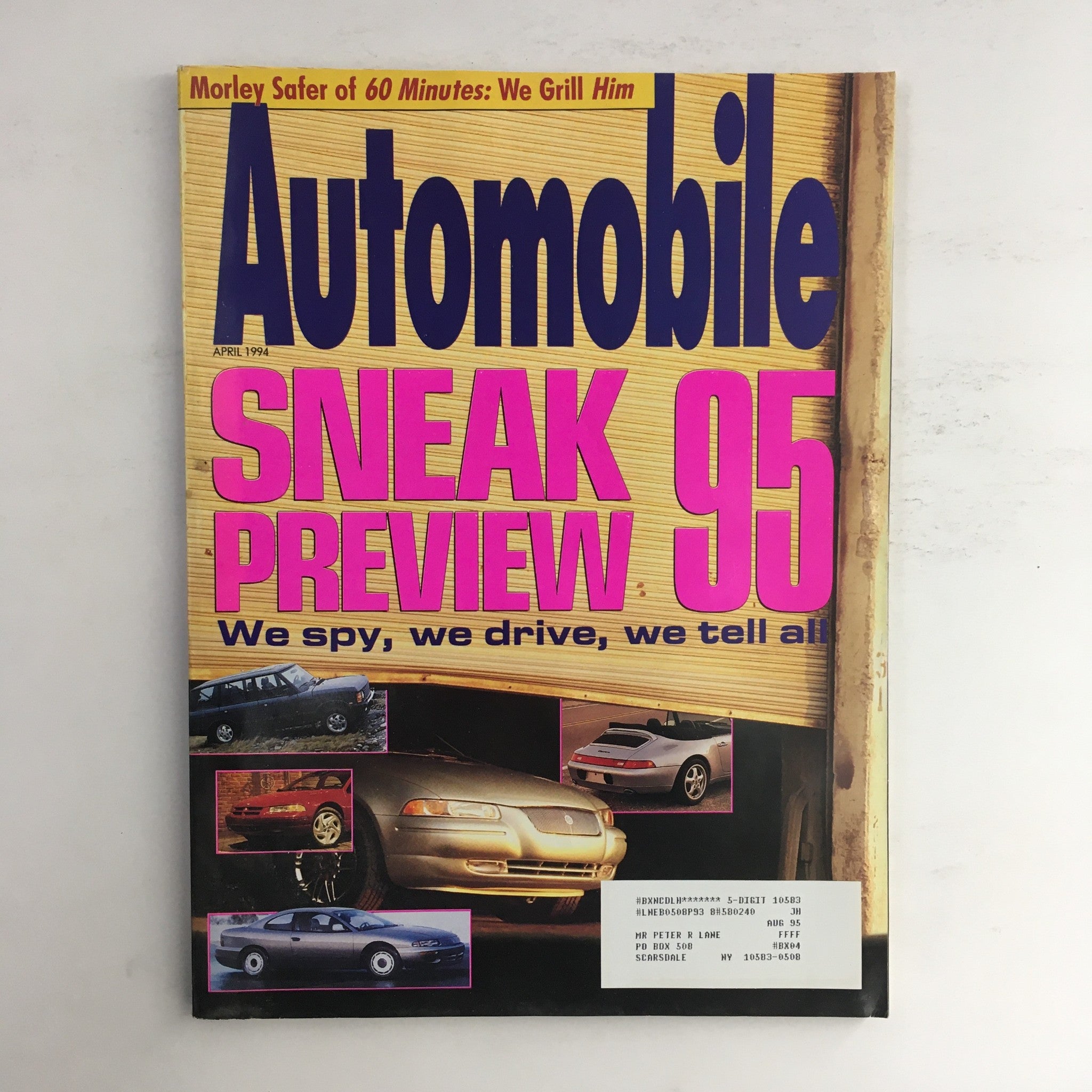 Automobile Magazine April 1994 Sneak Preview '95 & Morley Safer of 60 Mins, VG