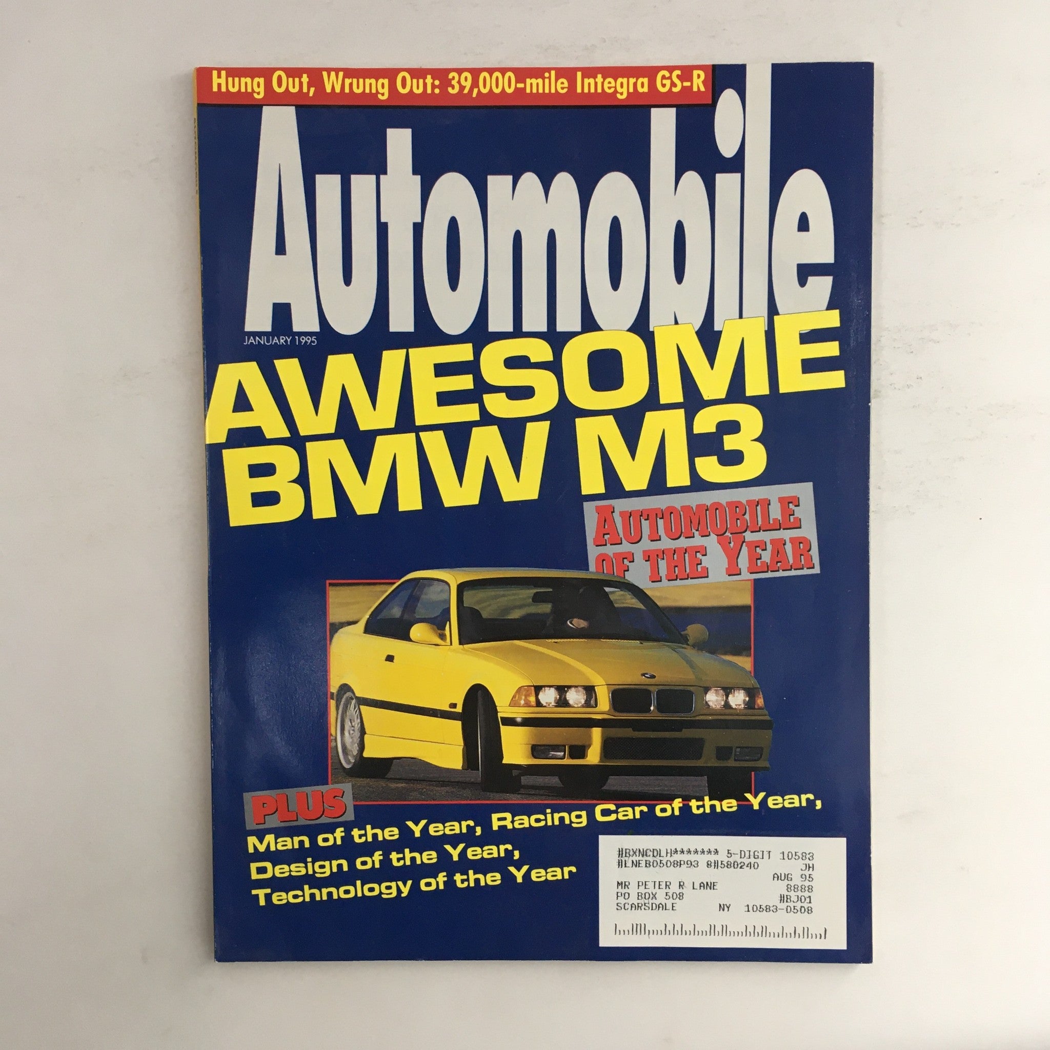 Automobile Magazine January 1995 BMW M3 The Automobile Of The Year, VG