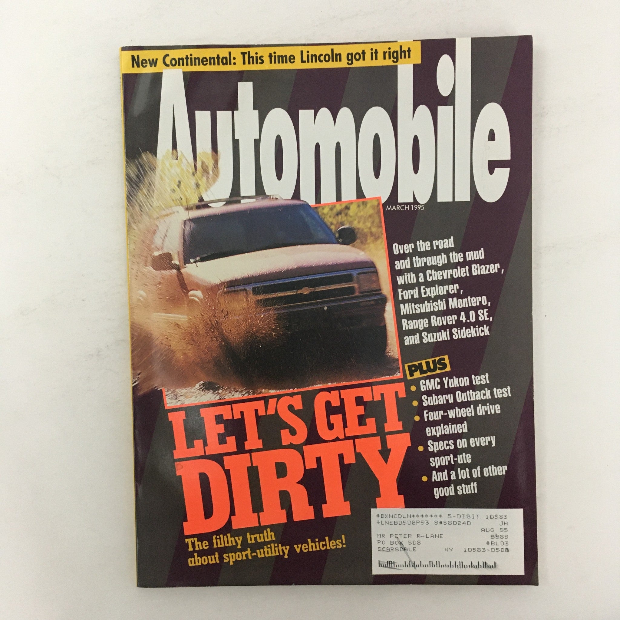 Automobile Magazine March 1995 GMC Yukon Test & Subaru Outback Test, VG