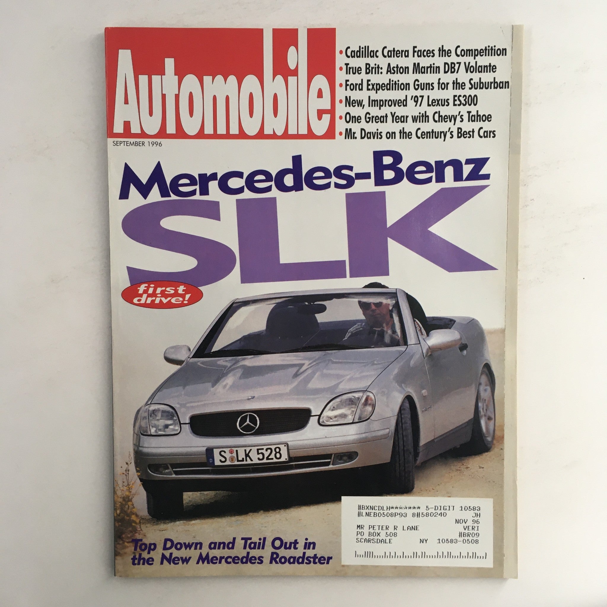 Automobile Magazine September 1996 The First Drive of Mercedes-Benz SLK, VG