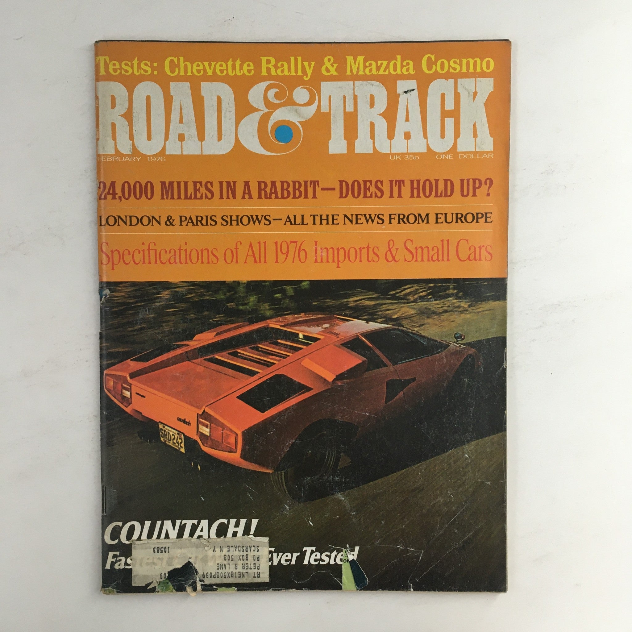 Road & Track Magazine February 1976 Road Tests Chevette Rally & Mazda Cosmo