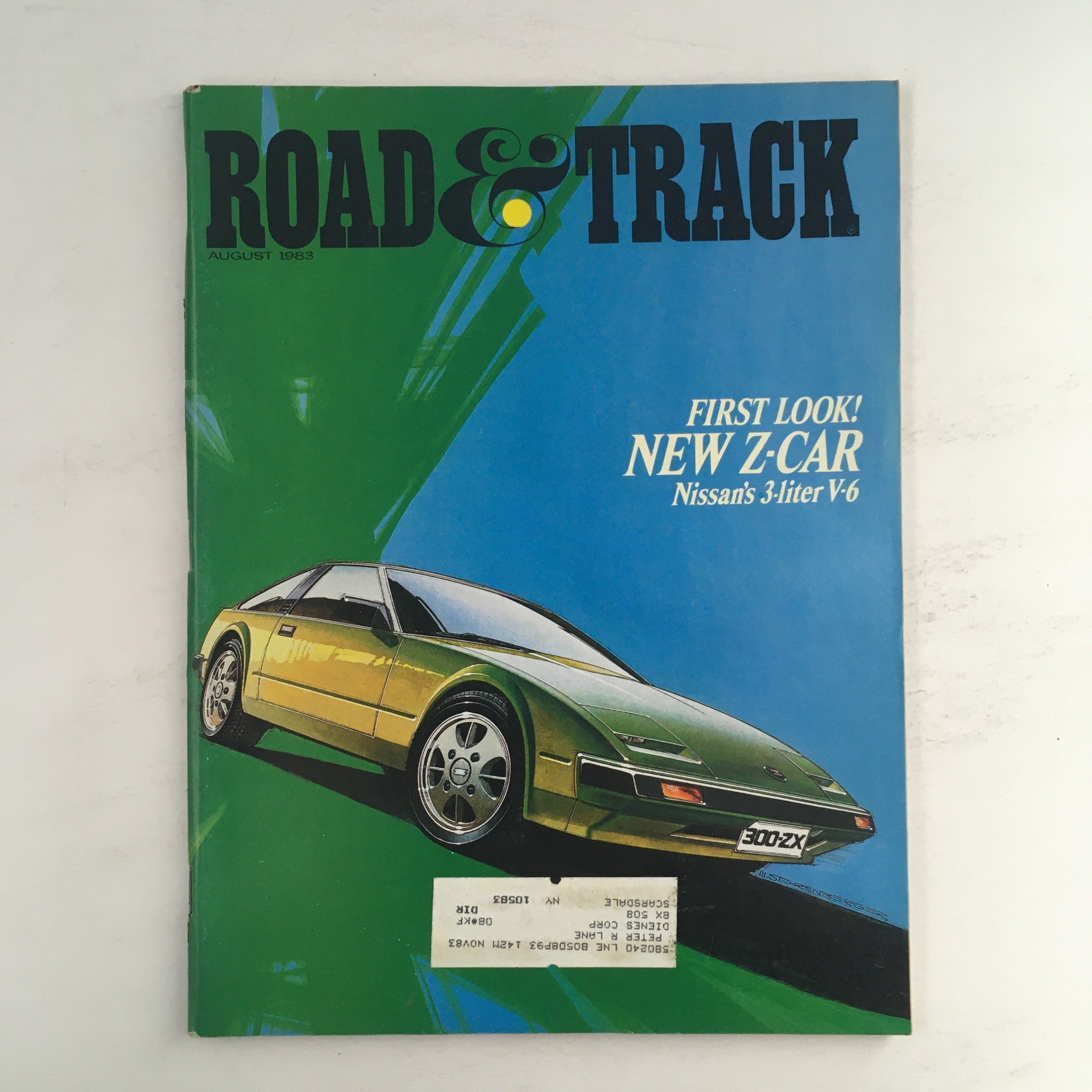 Road & Track Magazine August 1983 First Look of the New Z-Car Nissan 3-Liter V-6