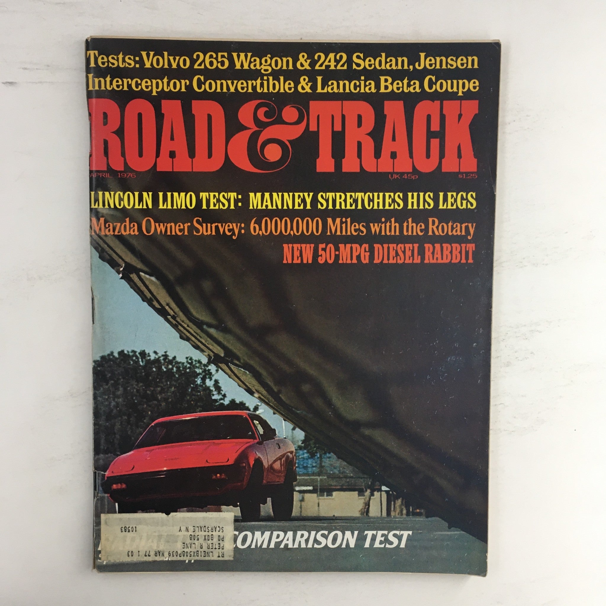 Road & Track Magazine April 1975 Volvo 265 Wagon, Lancia Beta & 242 Sedan Tests