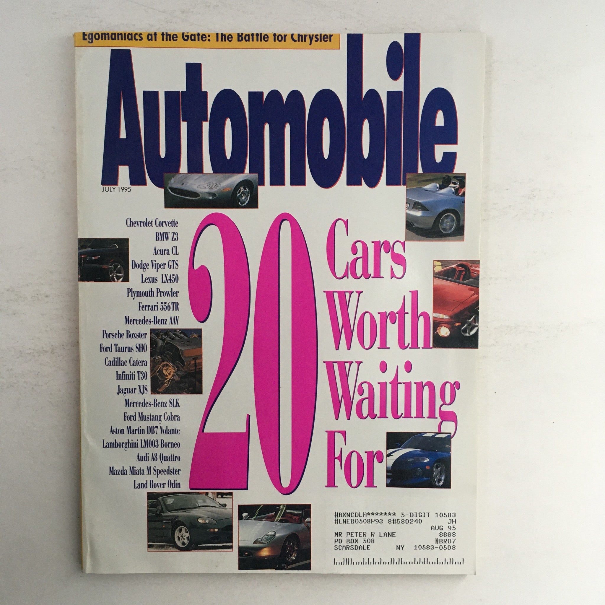 Automobile Magazine July 1995 Chevrolet Corvette, BMW Z3 Cars Worth Waiting For