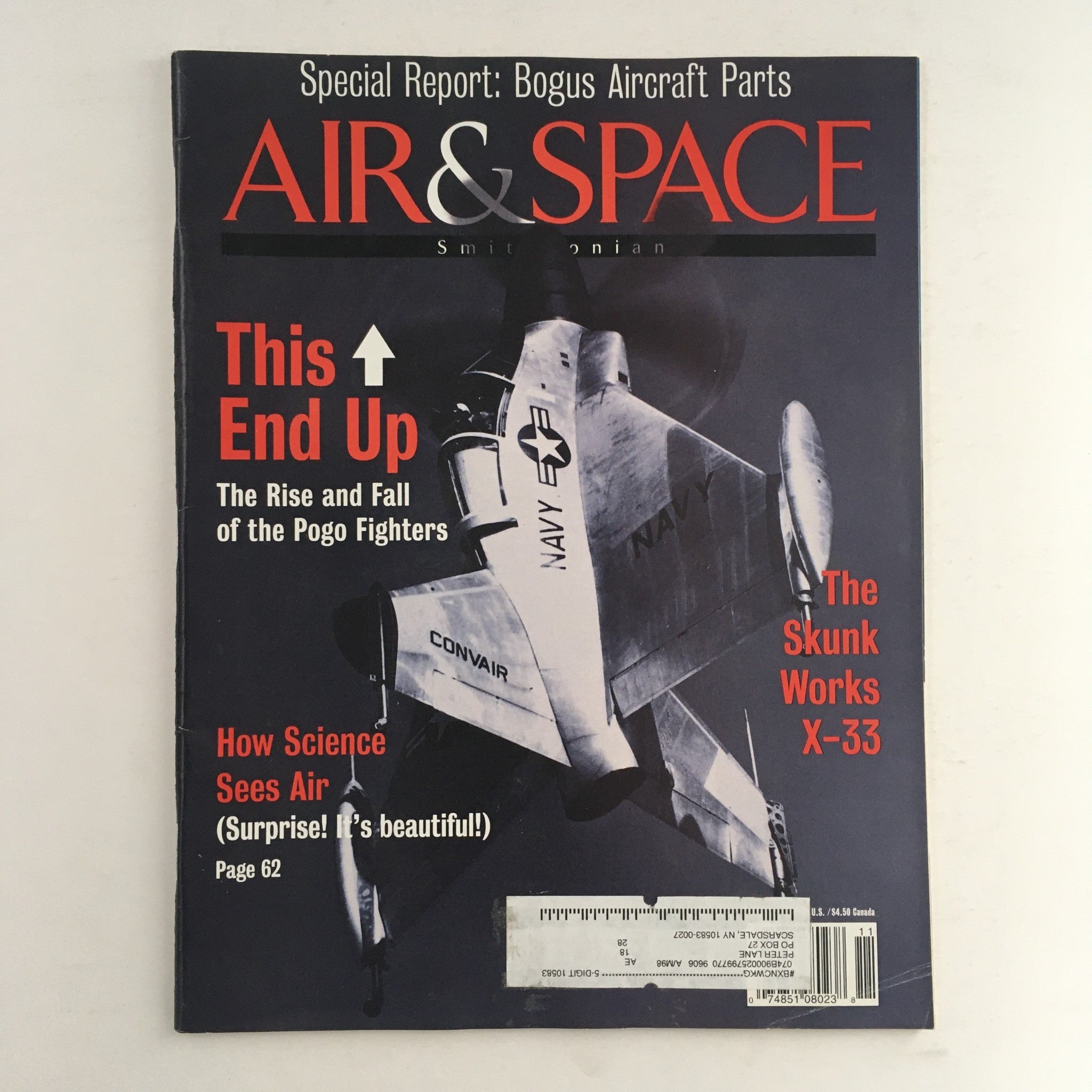 Air & Space Smithsonian Magazine November 1996 The Skunk Works X-33 Navy Convair