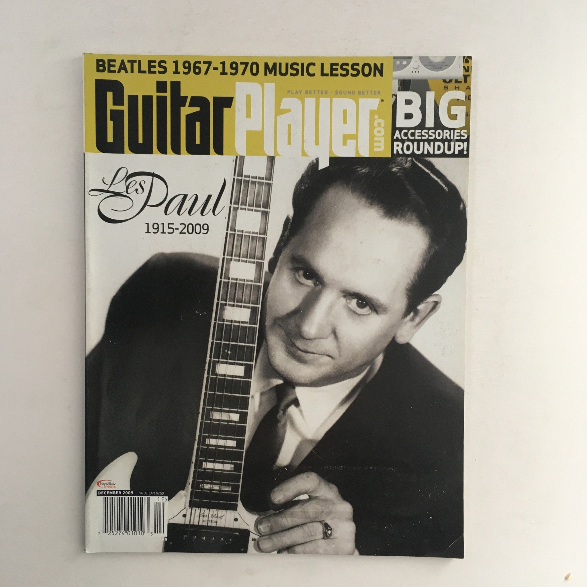 Guitar Player Magazine December 2009 Les Paul & Beatles Music Lesson VG