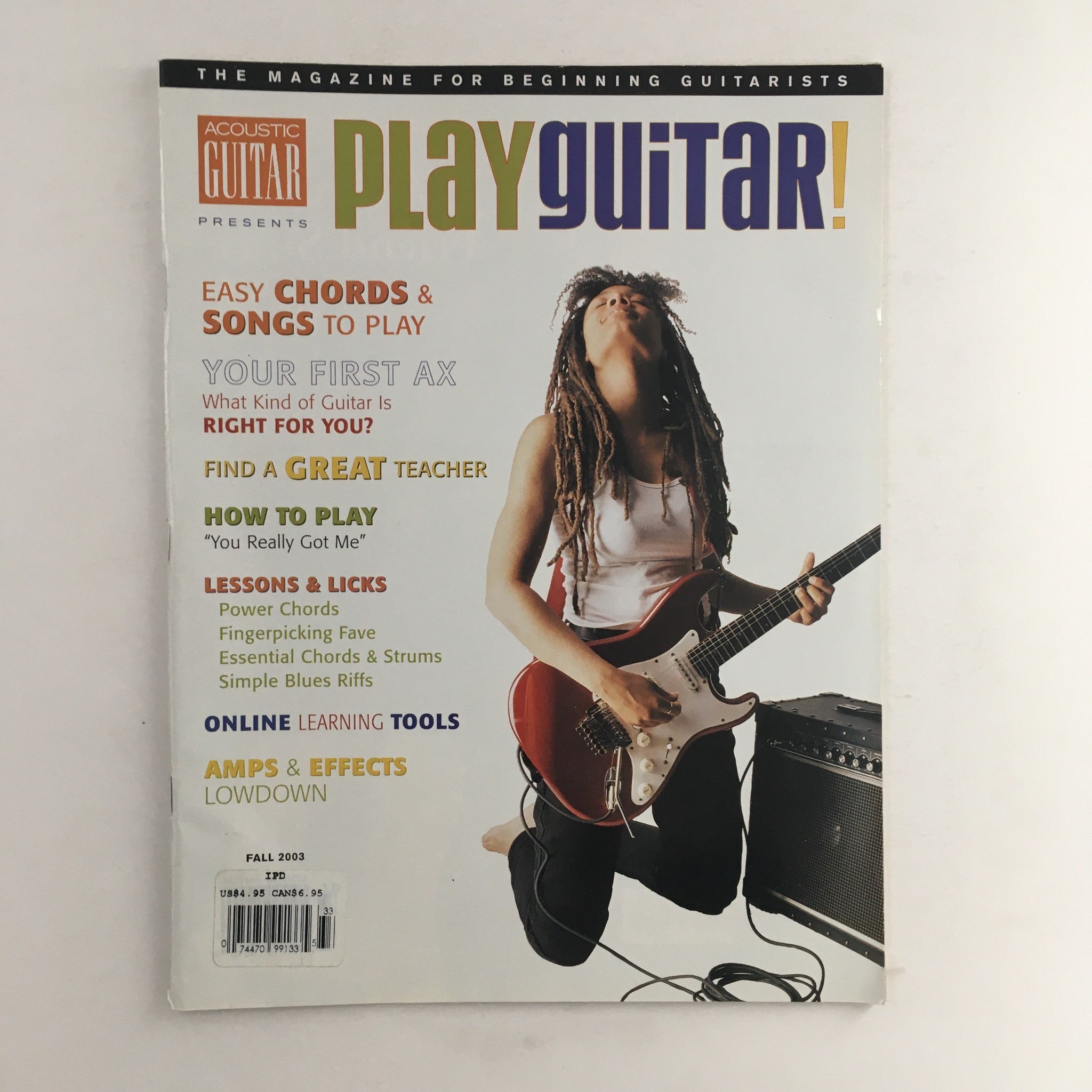 Play Guitar Magazine Fall 2003 Easy Chords & Songs To Play, No Label VG